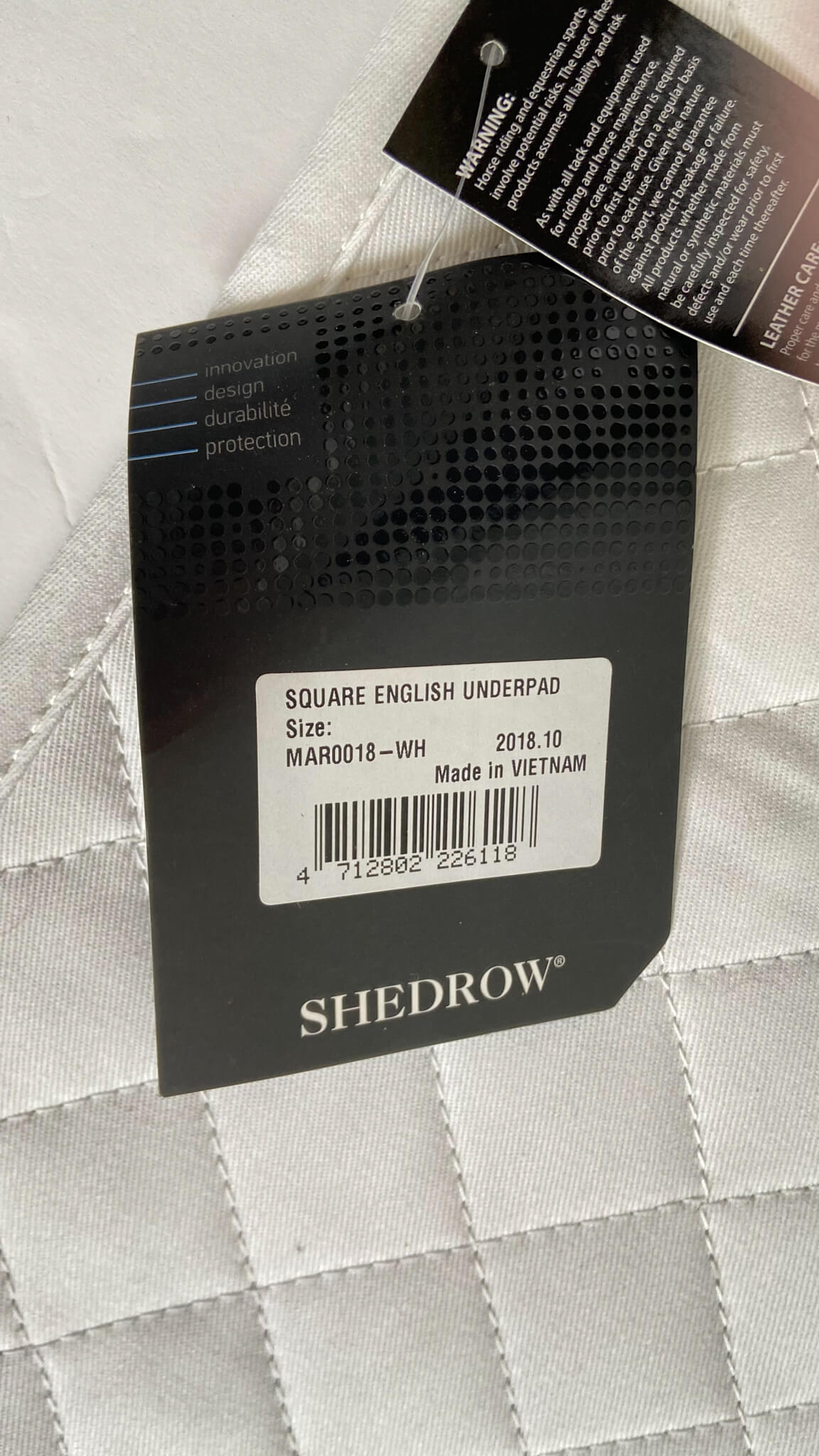 Shedrow Baby Pad - White - Full