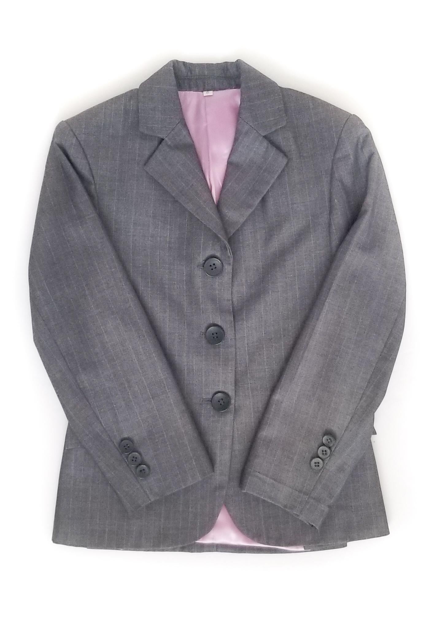 Kids Competition Jacket - Grey Pinstripe - Youth 6