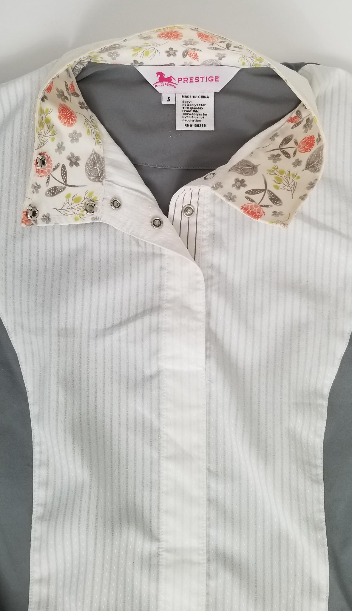 RJ Classics Prestige Collection Show Shirt - Grey & White - Women's Small