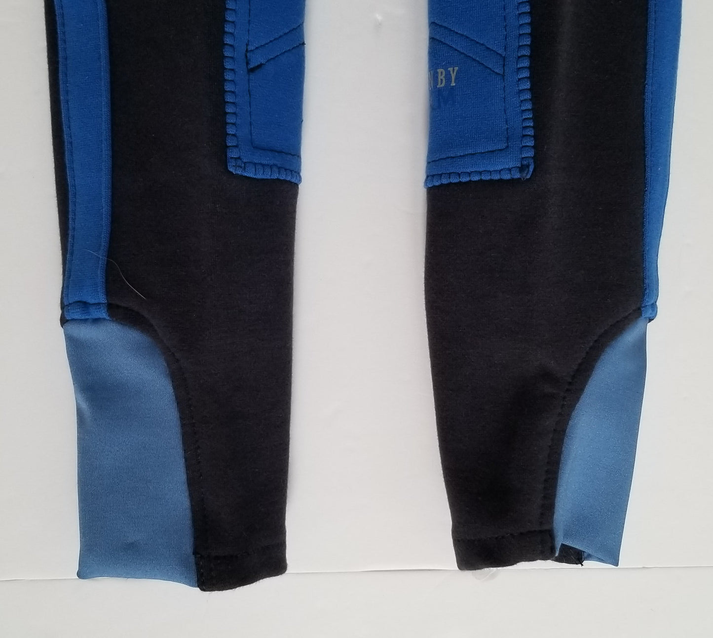 HKM Sports Equipment Knee Patch Breeches - Dark Blue - Youth 5-6 Years