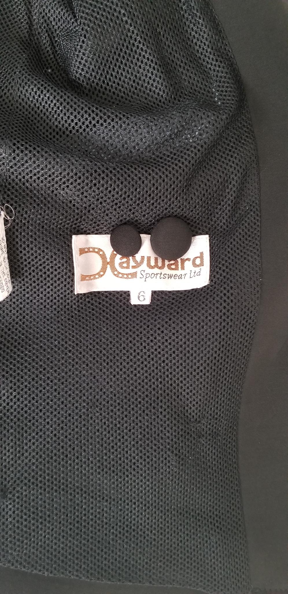 Hayward Sportswear Show Jacket - Black with Baby Blue Piping - Women's 6