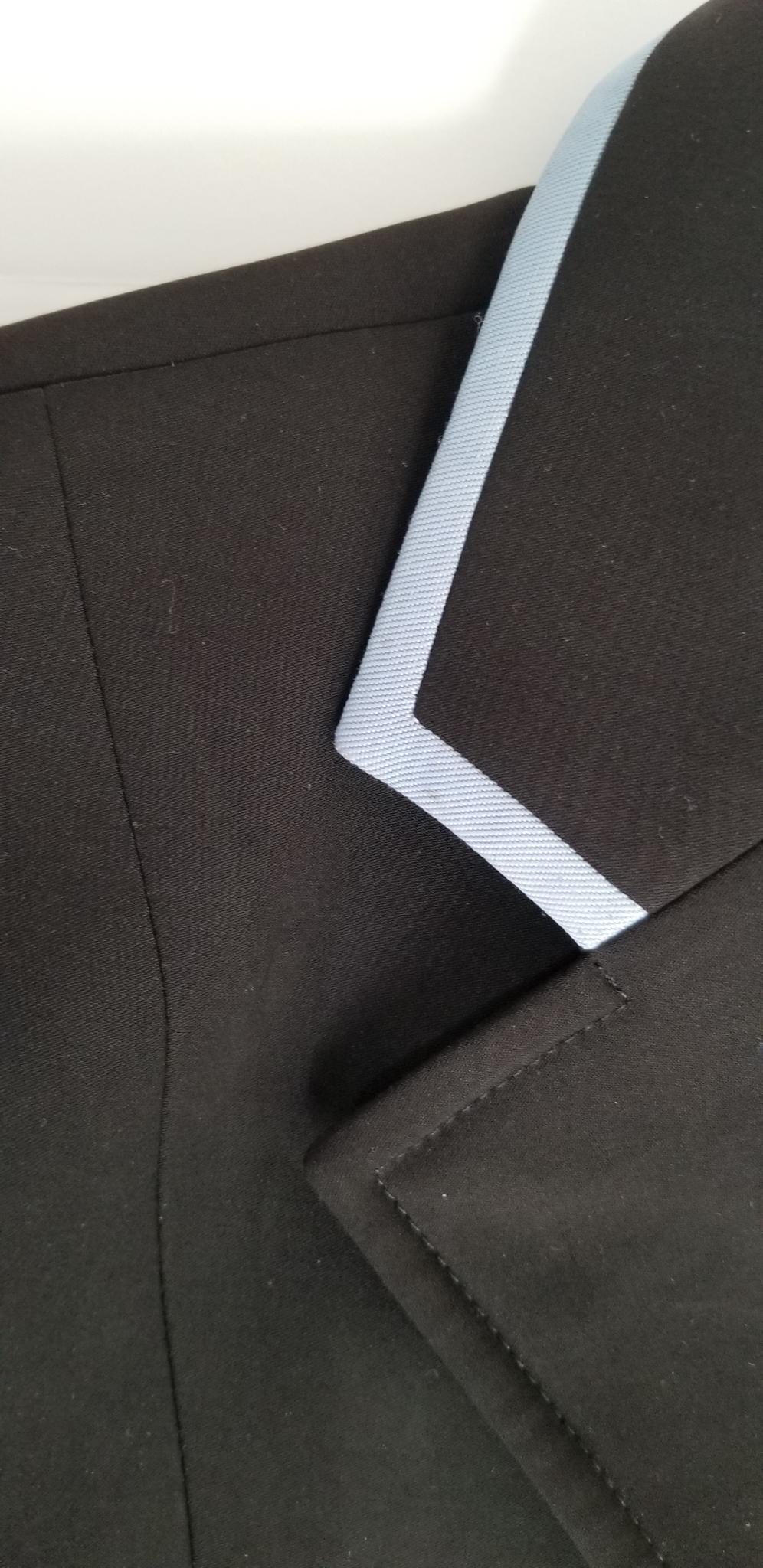 Hayward Sportswear Show Jacket - Black with Baby Blue Piping - Women's 6