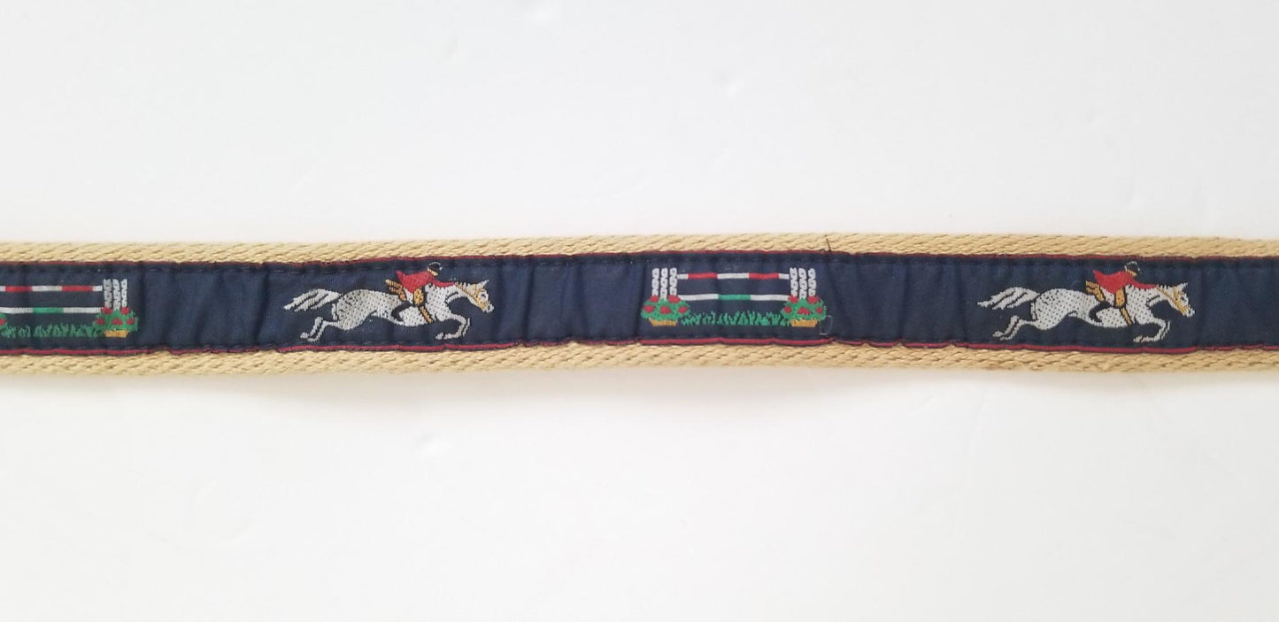 Horse Motif Belt - Navy - Youth