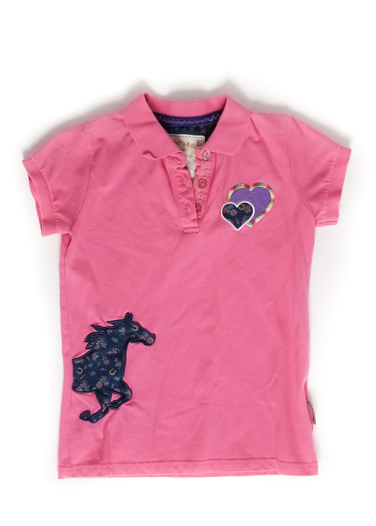 Horseware Ireland Kids Polo - Pink - Youth 9/10