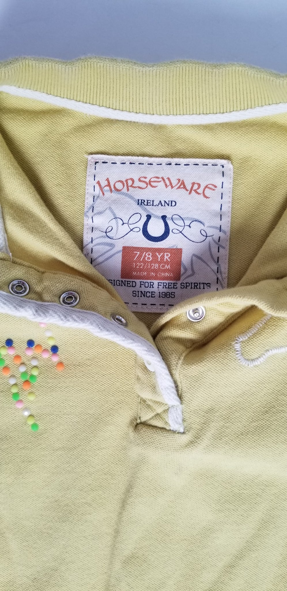 Horseware Ireland Polo Shirt - Yellow - Youth 7/8