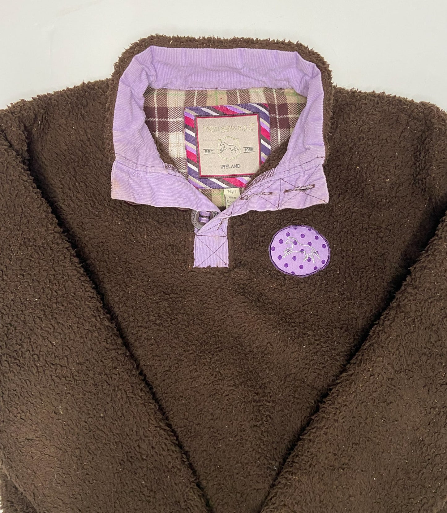 Horseware Ireland Kids Fleece Pullover - Brown - Youth 7-8