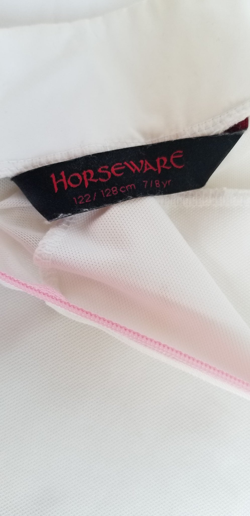 Horseware Ireland Kids Competition Short Sleeve Top - White - Youth 7/8