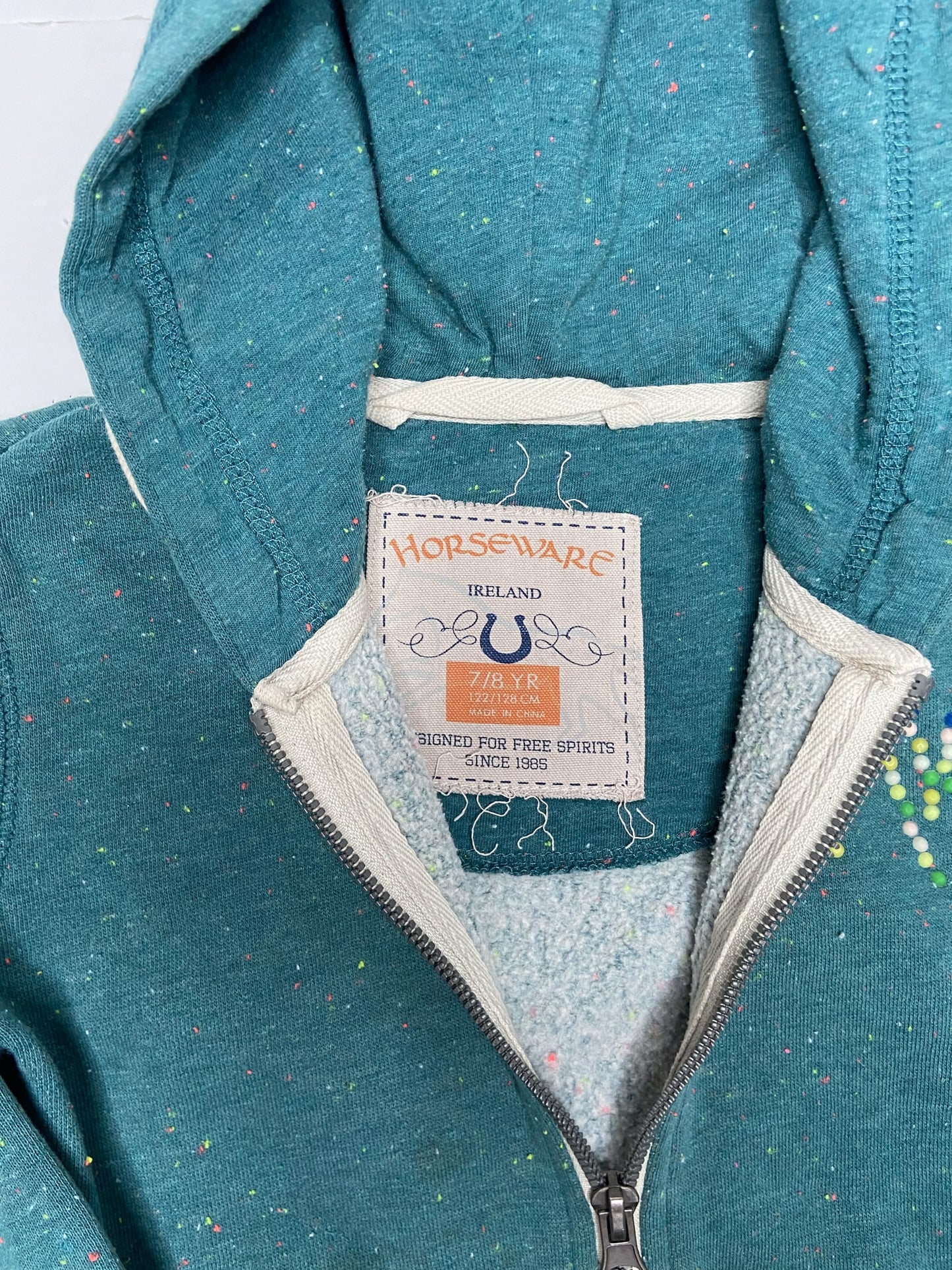 Horseware Ireland Kids Zip Up Sweater - Teal - Youth 7-8