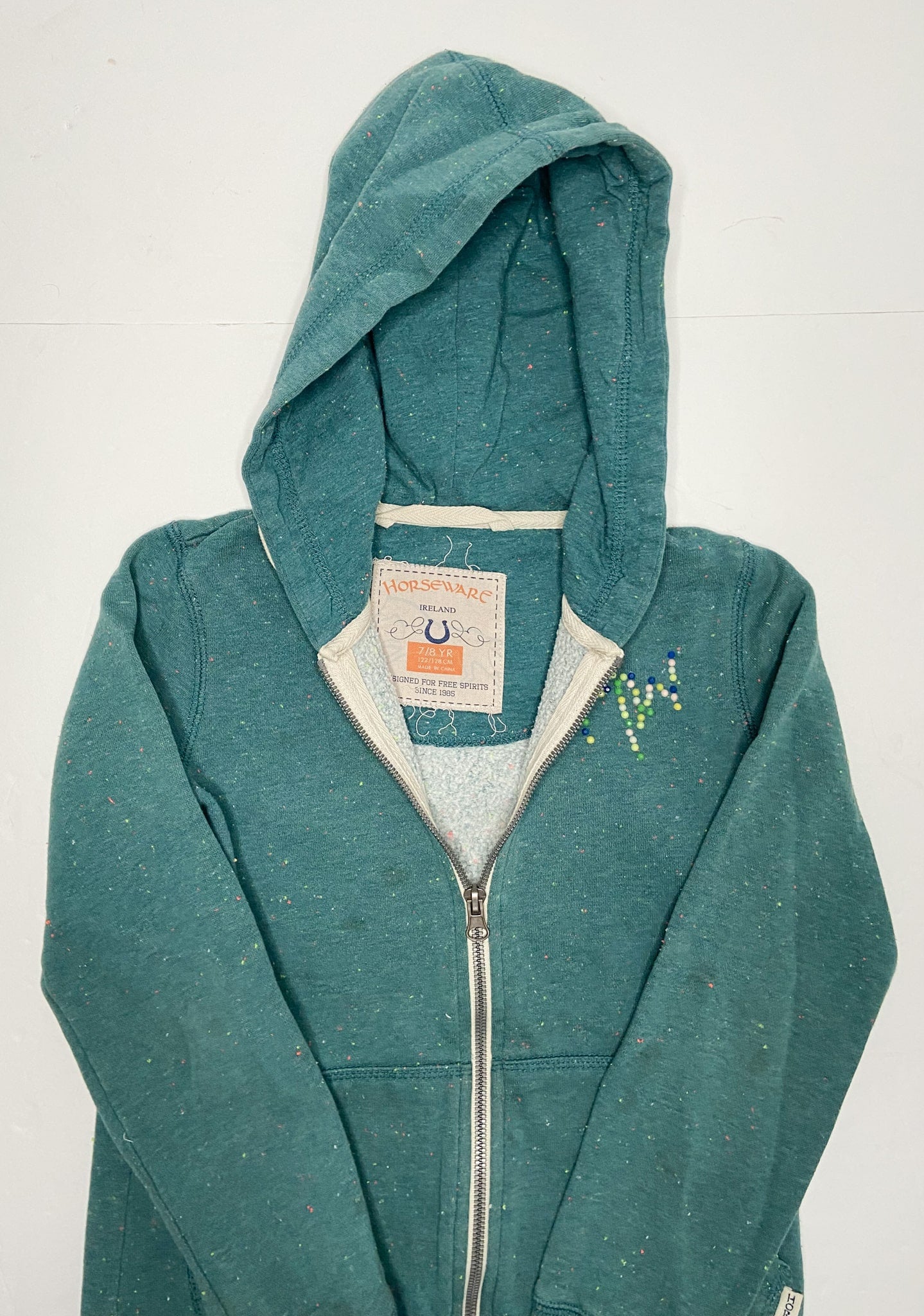 Horseware Ireland Kids Zip Up Sweater - Teal - Youth 7-8