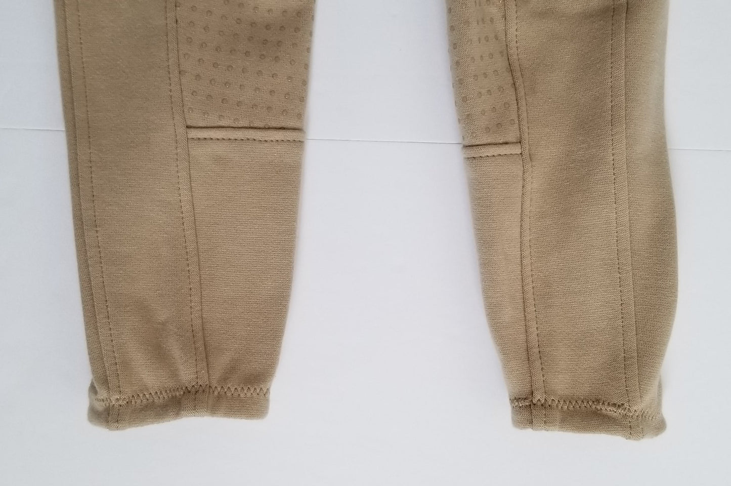 Horze Junior Active Silicone Grip Full Seat Breeches - Tan - Youth Small