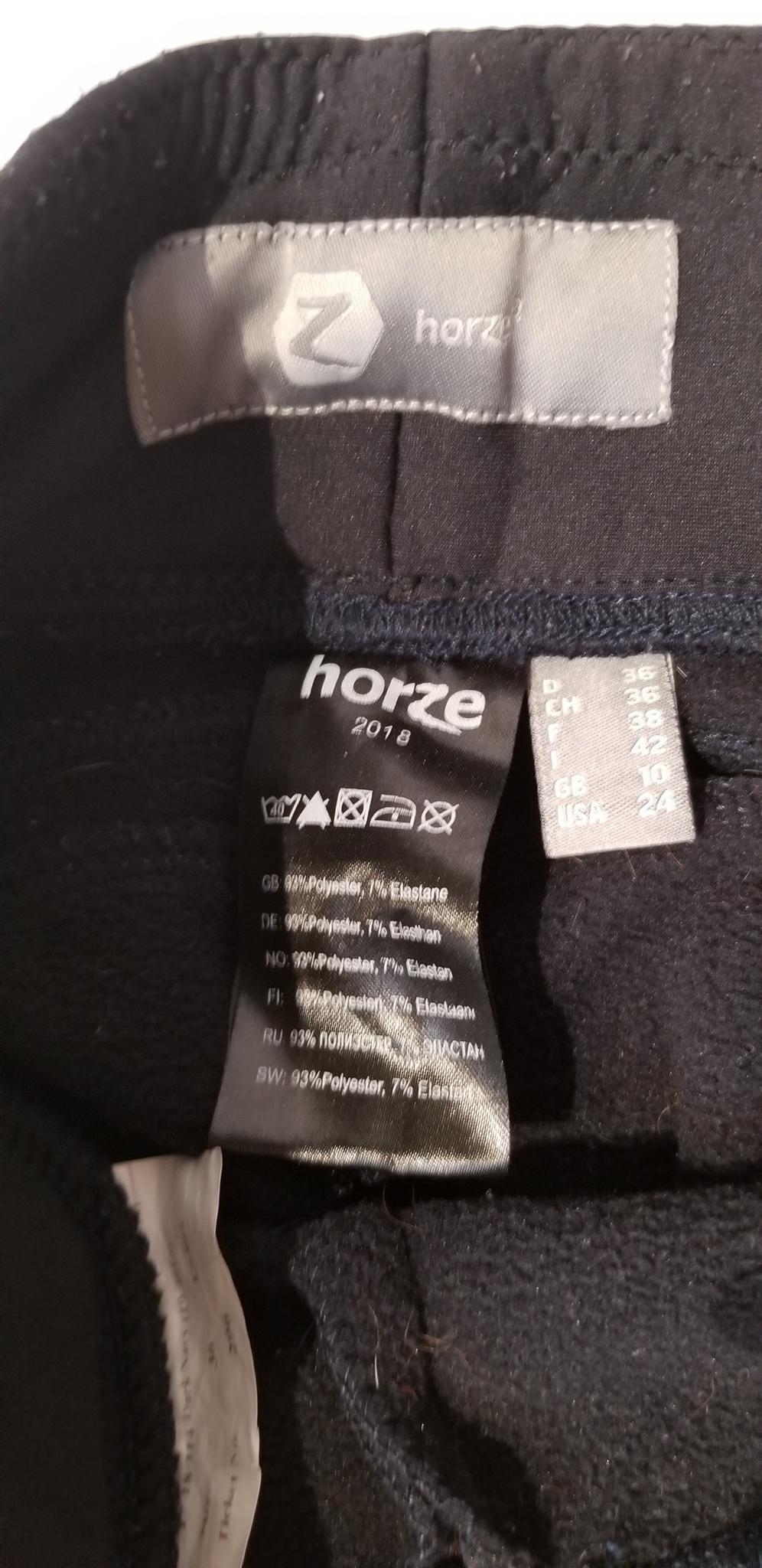 Horze Active Full Seat Ladies' Winter Riding Tights - Black - Women's 24