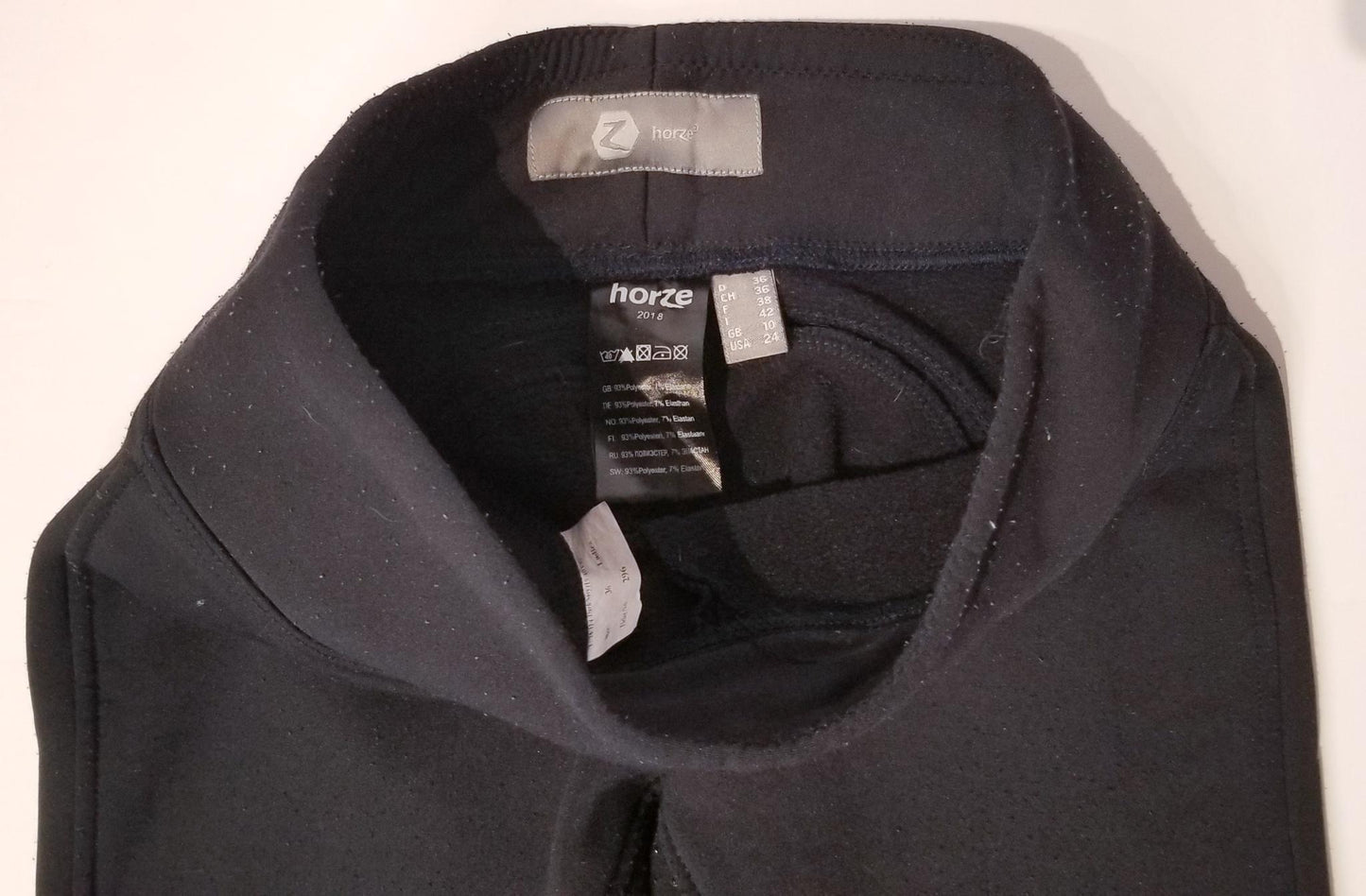 Horze Active Full Seat Ladies' Winter Riding Tights - Black - Women's 24