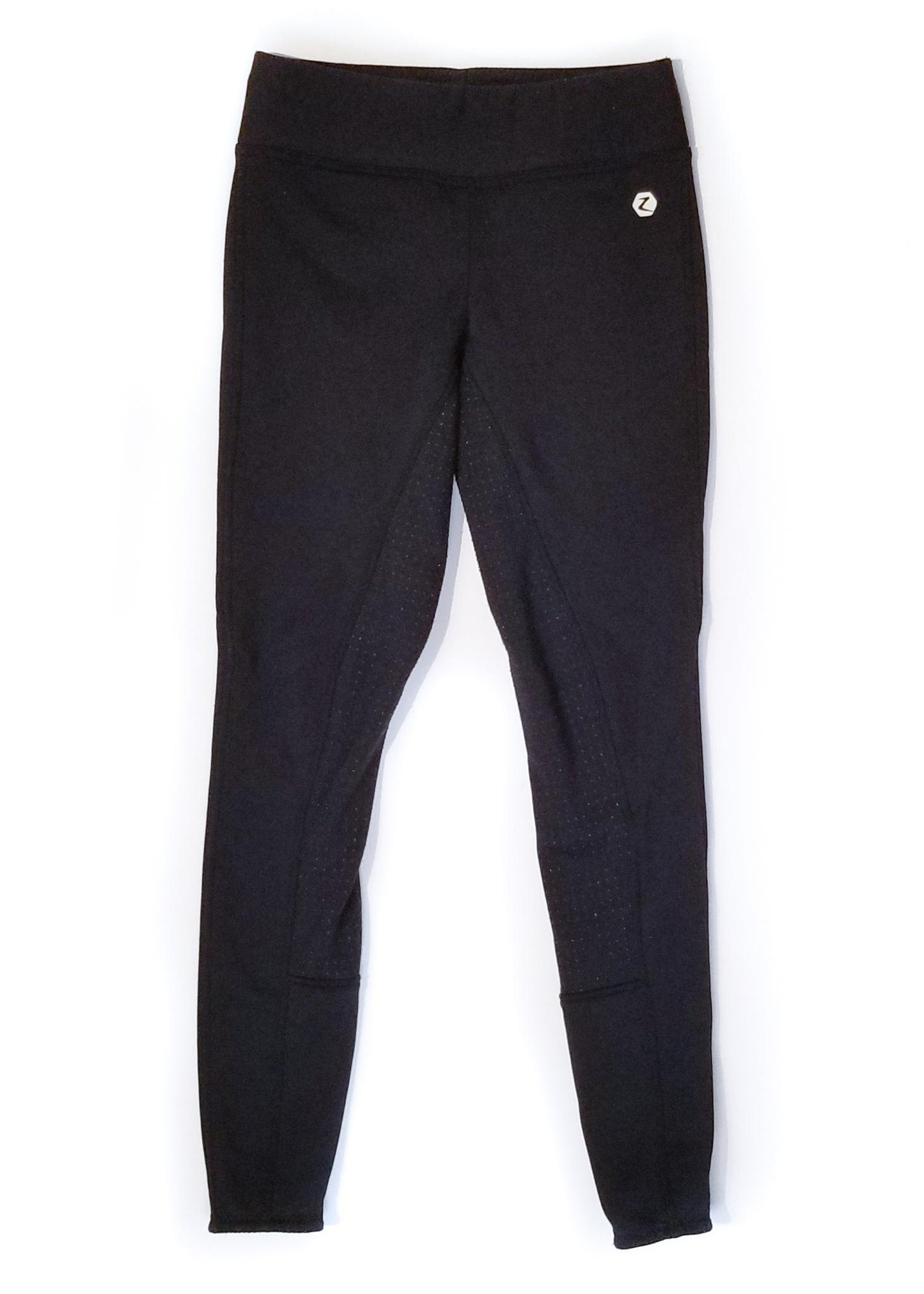 Horze Active Full Seat Ladies' Winter Riding Tights - Black - Women's 24