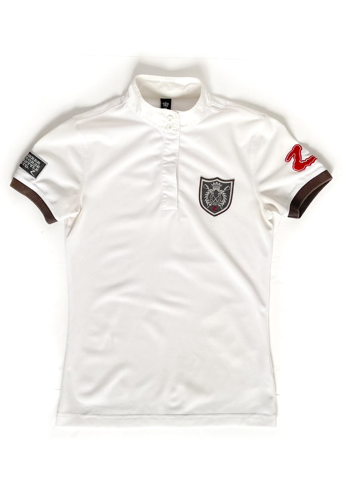 Horze Short Sleeve Competition Shirt - White - Women's XS