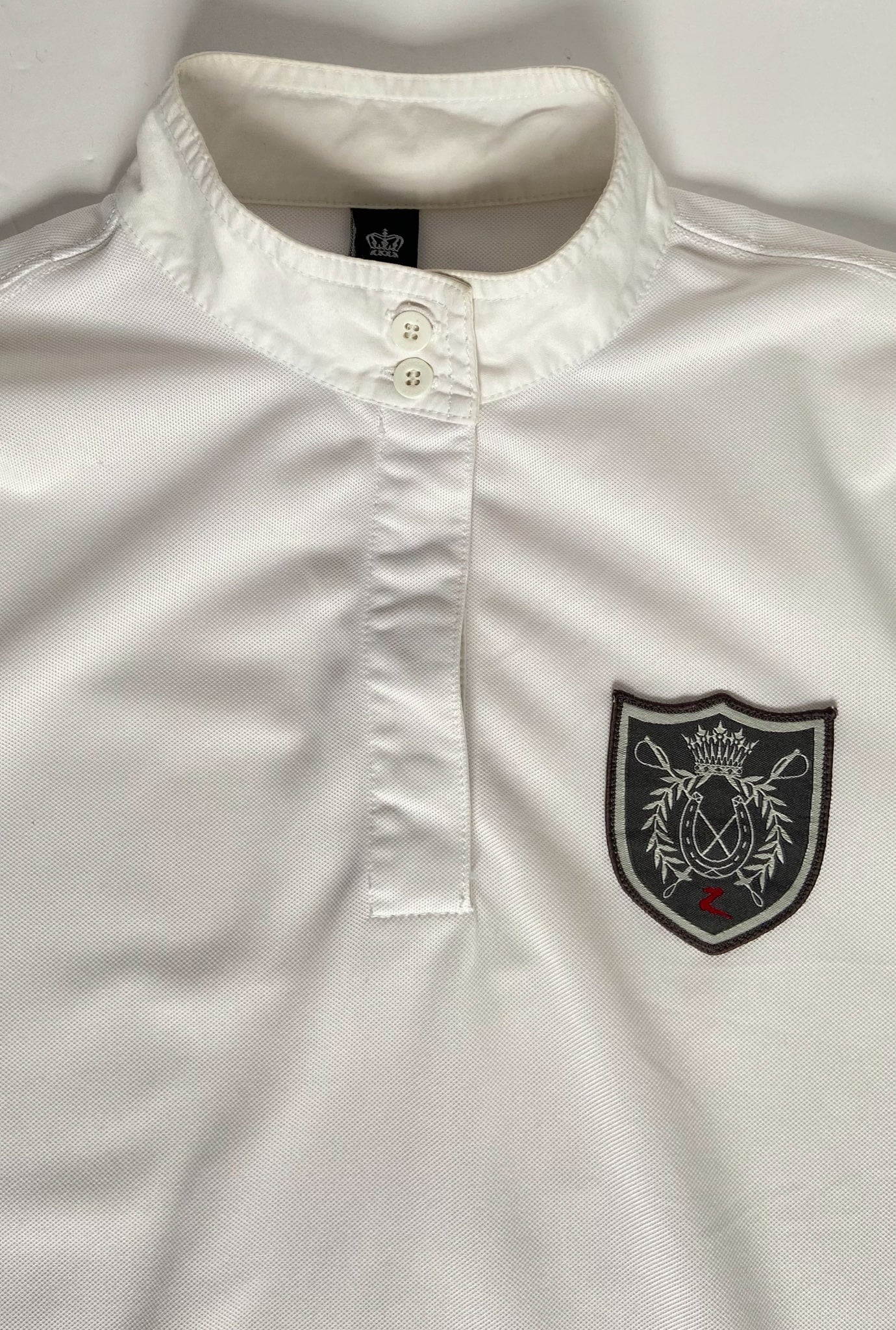 Horze Short Sleeve Competition Shirt - White - Women's XS