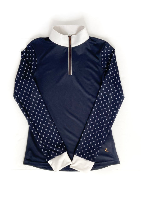 Horze Long Sleeve Top - Navy - Women's Size 6