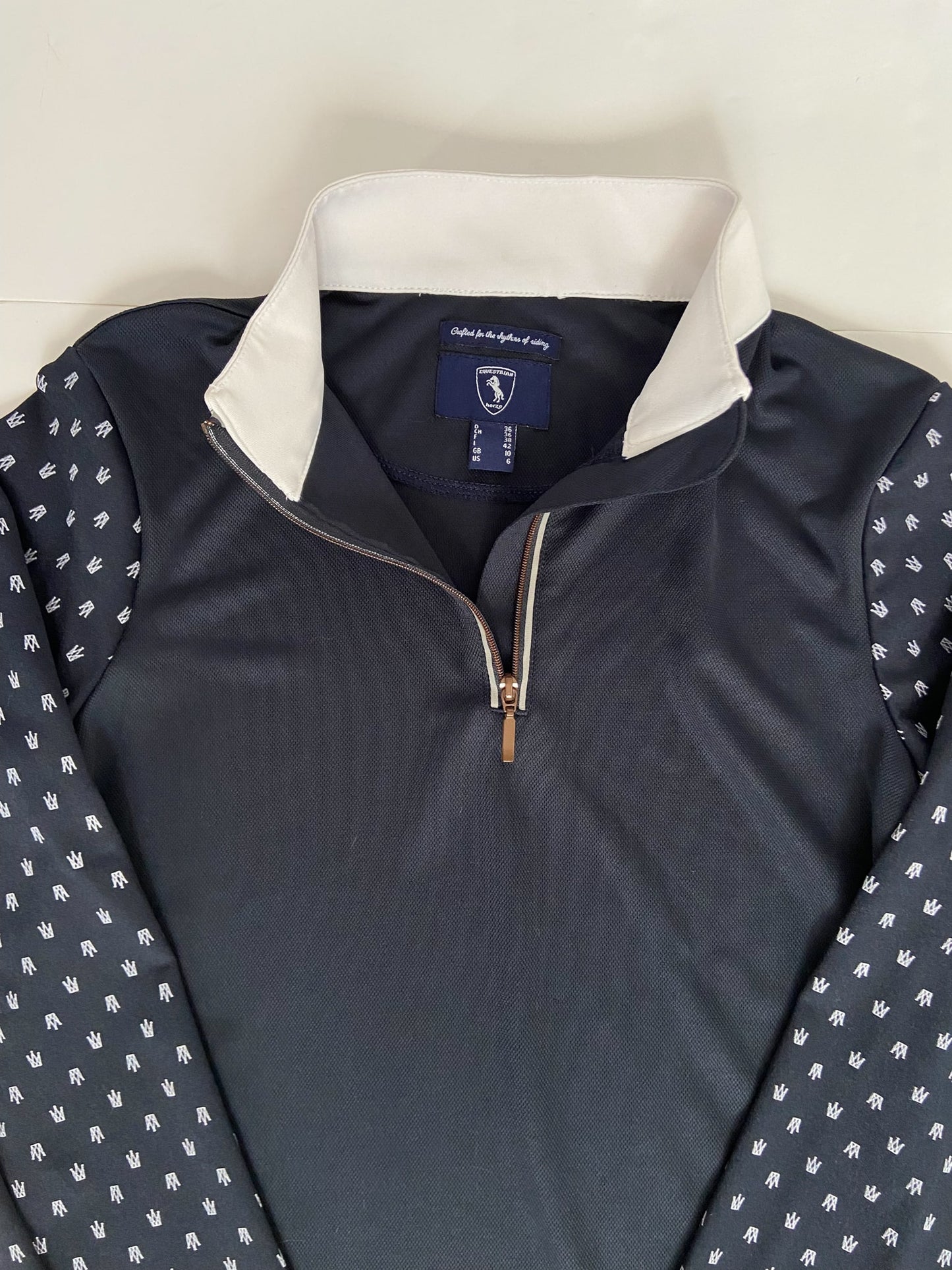 Horze Long Sleeve Top - Navy - Women's Size 6