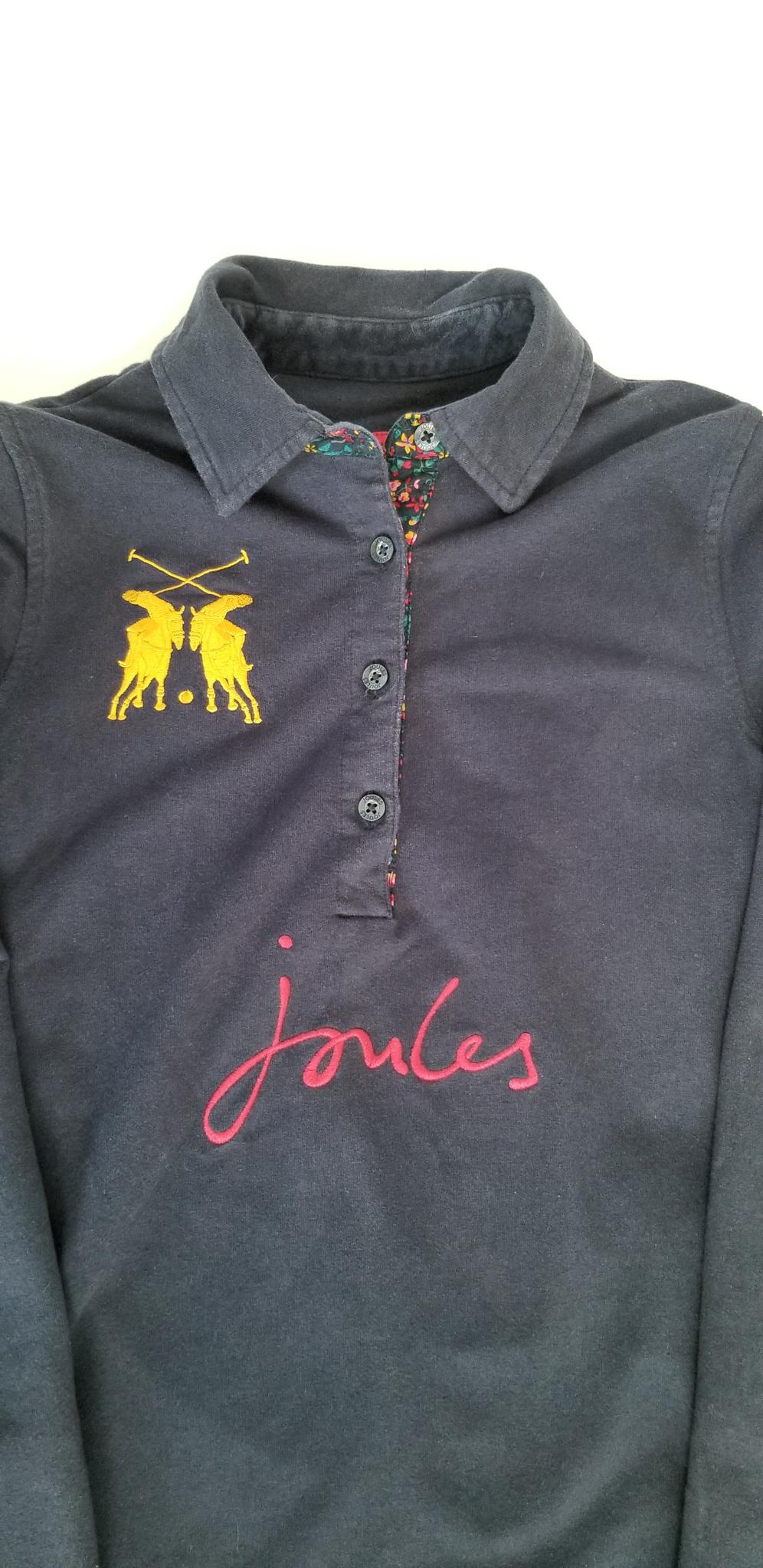 Joules Long Sleeve Polo - Navy - Women's Size 4
