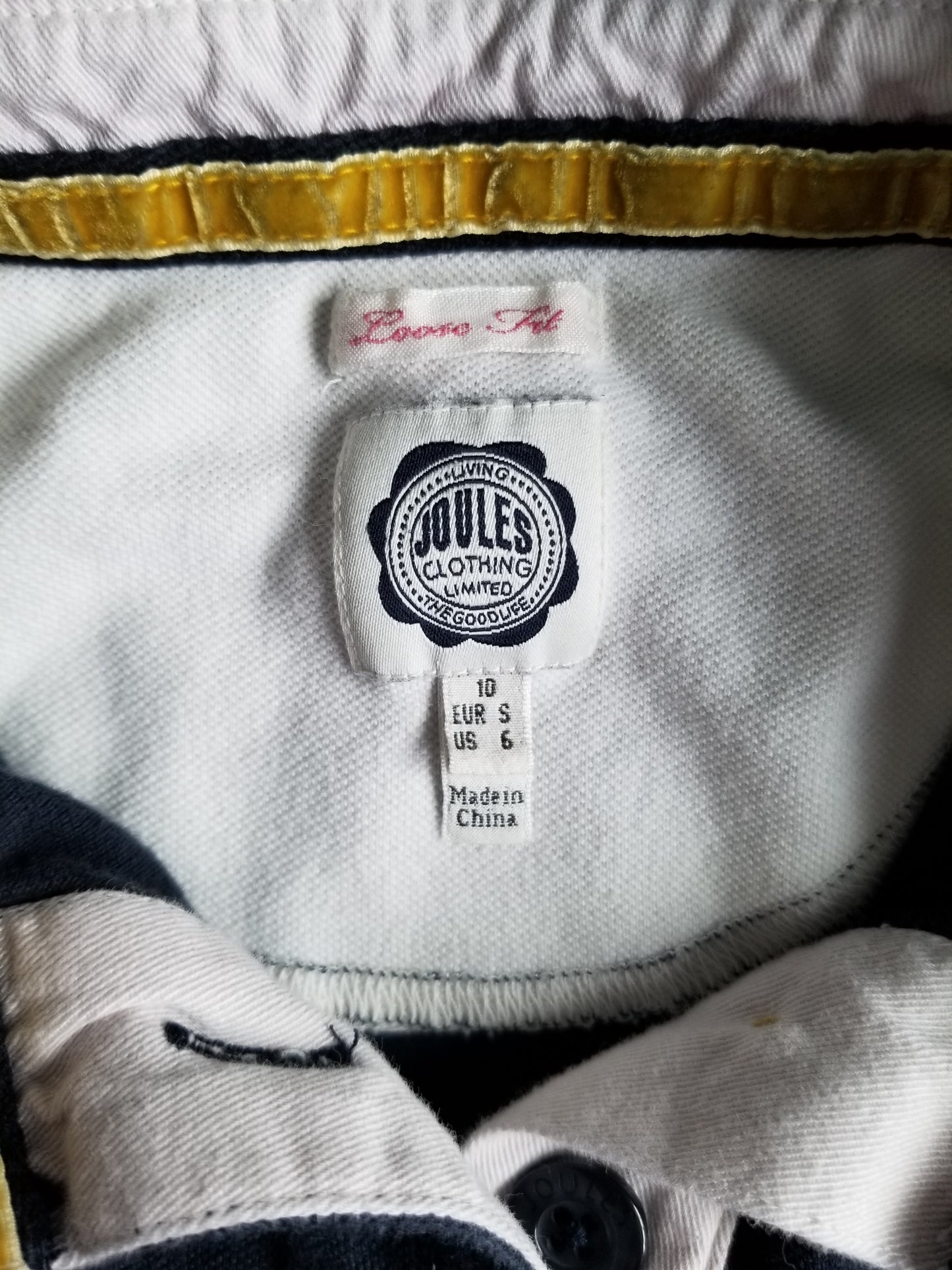 Joules Ascot Loose Fit Polo - Navy - Women's Size 6 (US)