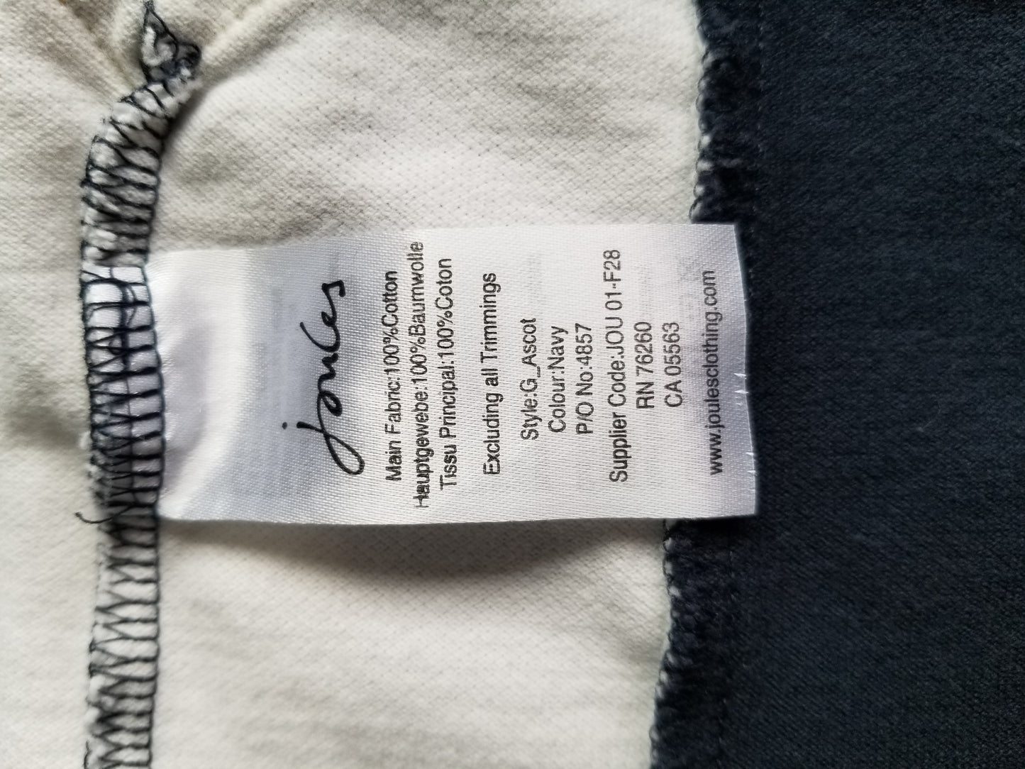 Joules Ascot Loose Fit Polo - Navy - Women's Size 6 (US)