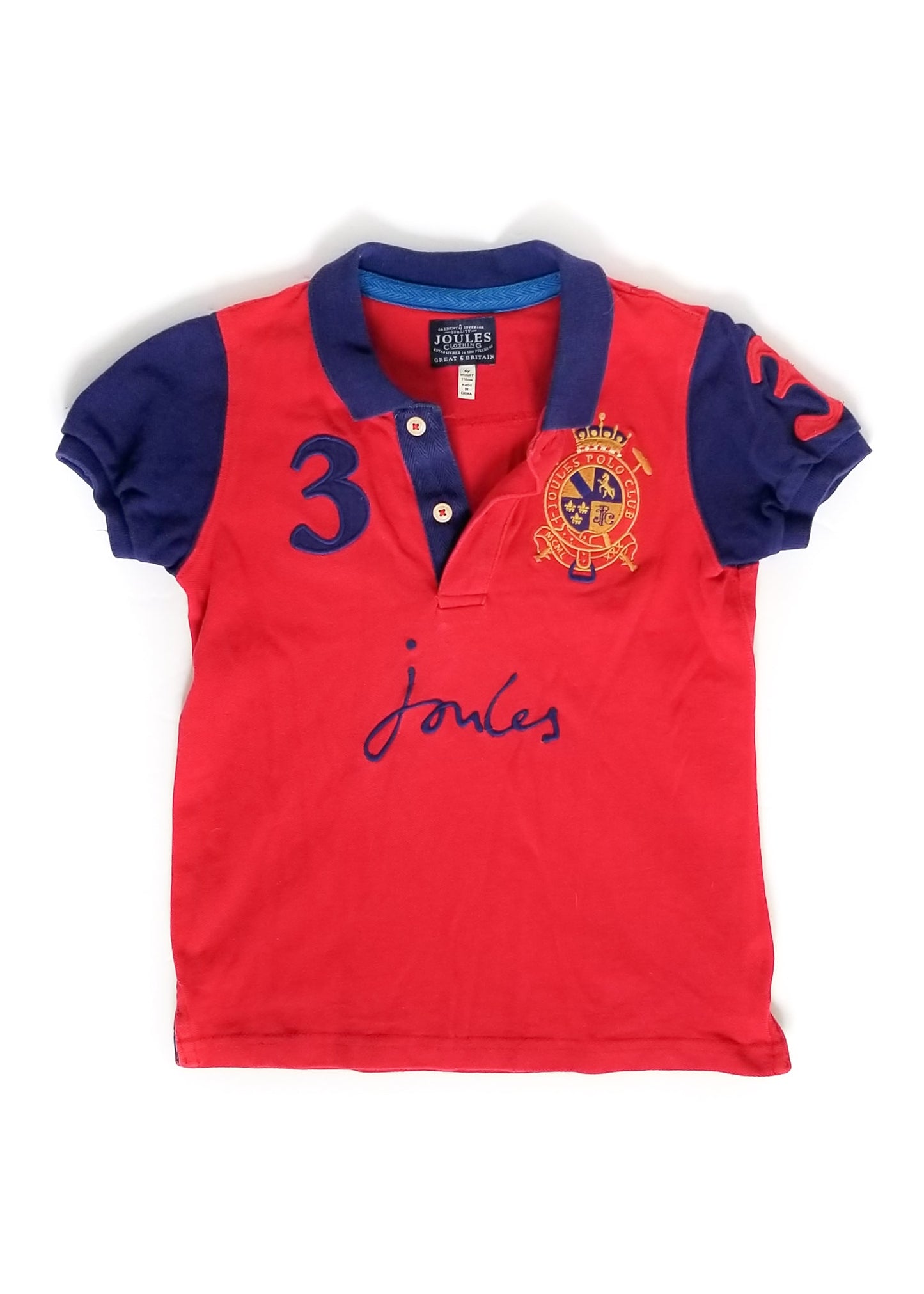 Joules Polo Shirt - Red - Youth 6 Years