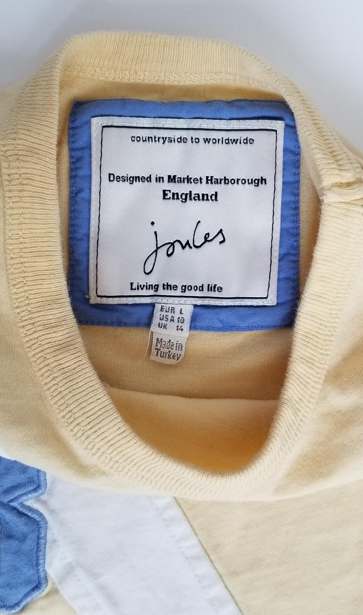 Joules Sportee Tee Shirt - Canary - Women's Size 10 (US)