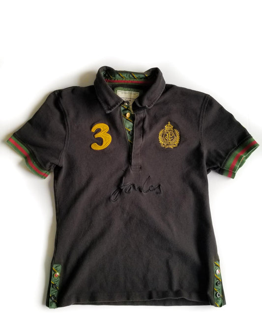 Joules Beaufort Triumph Polo - Black - Women's Size 6 (US)
