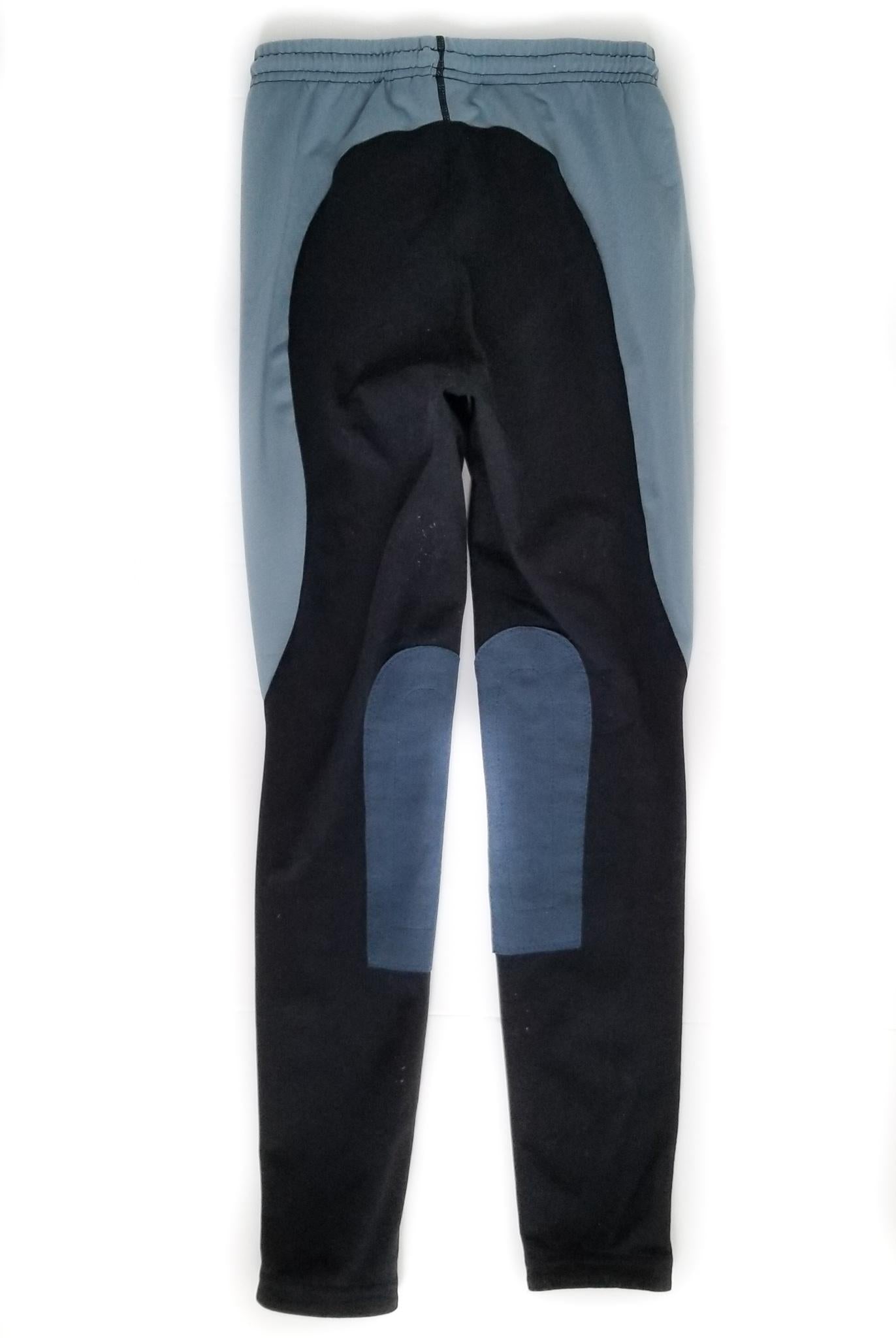 Kerrits Performance Knee Patch Tights - Blue/Black - Youth XL