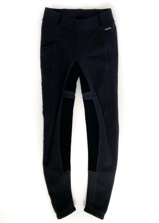 Kerrits Sit Tight Windpro Full Seat Winter Tights - Black - Medium