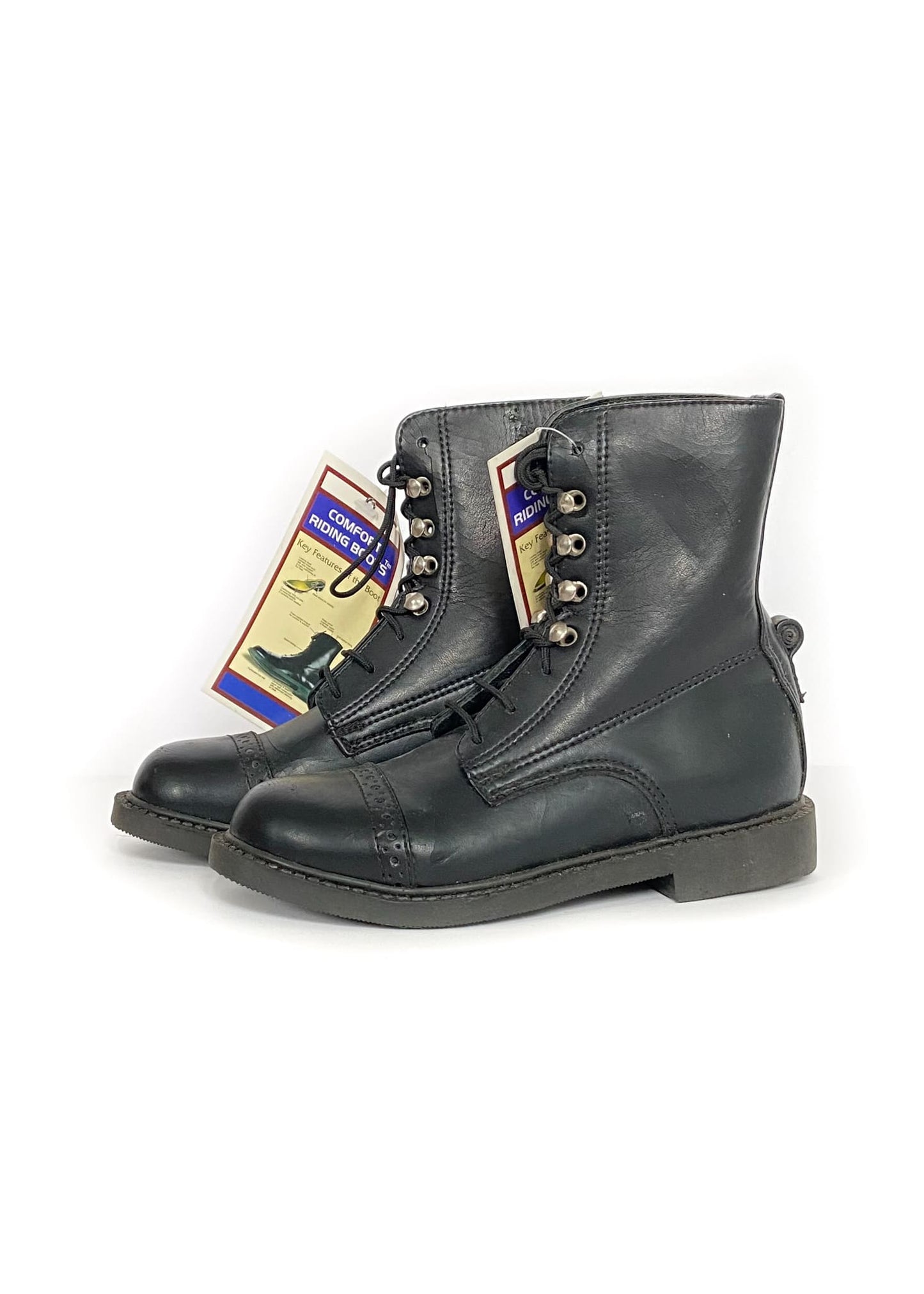 Comfort Riding Boots Paddock Boots - Black - Youth 13