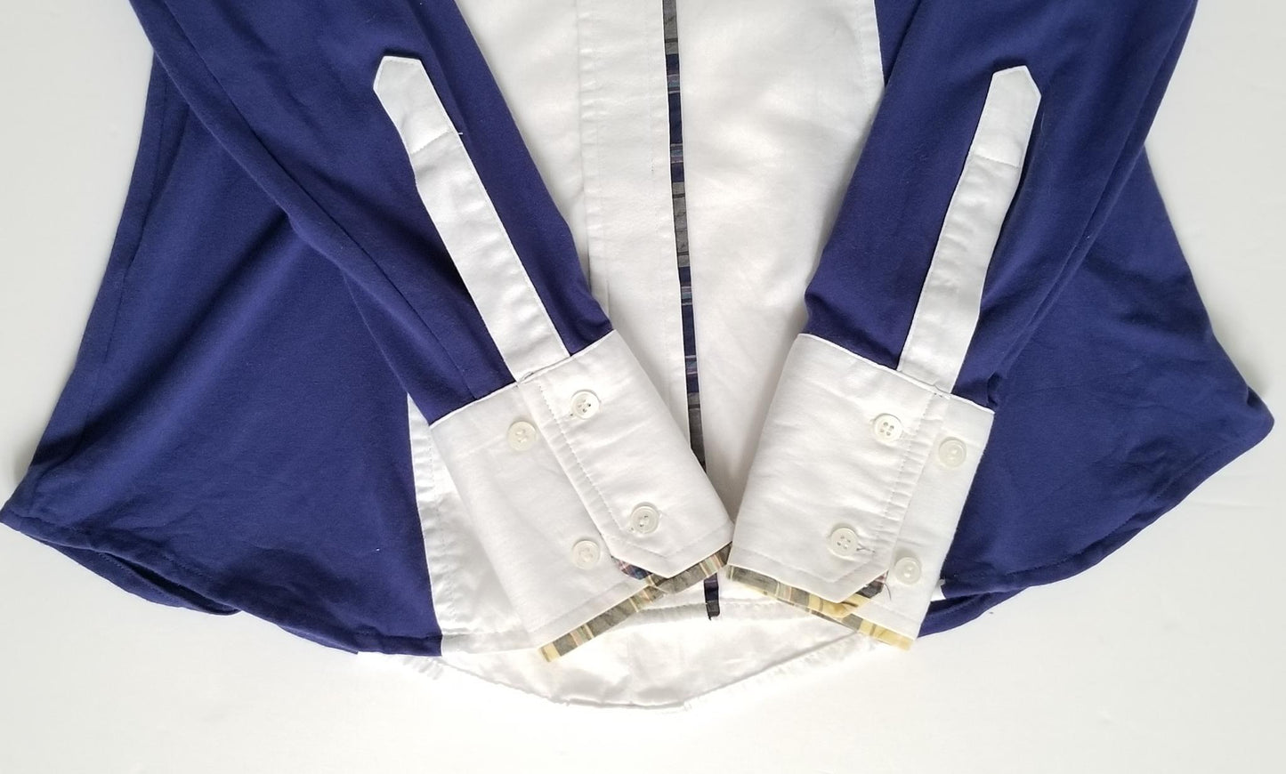 Le Fash Open Placket Classics Show Shirt - Indigo - Women's Small