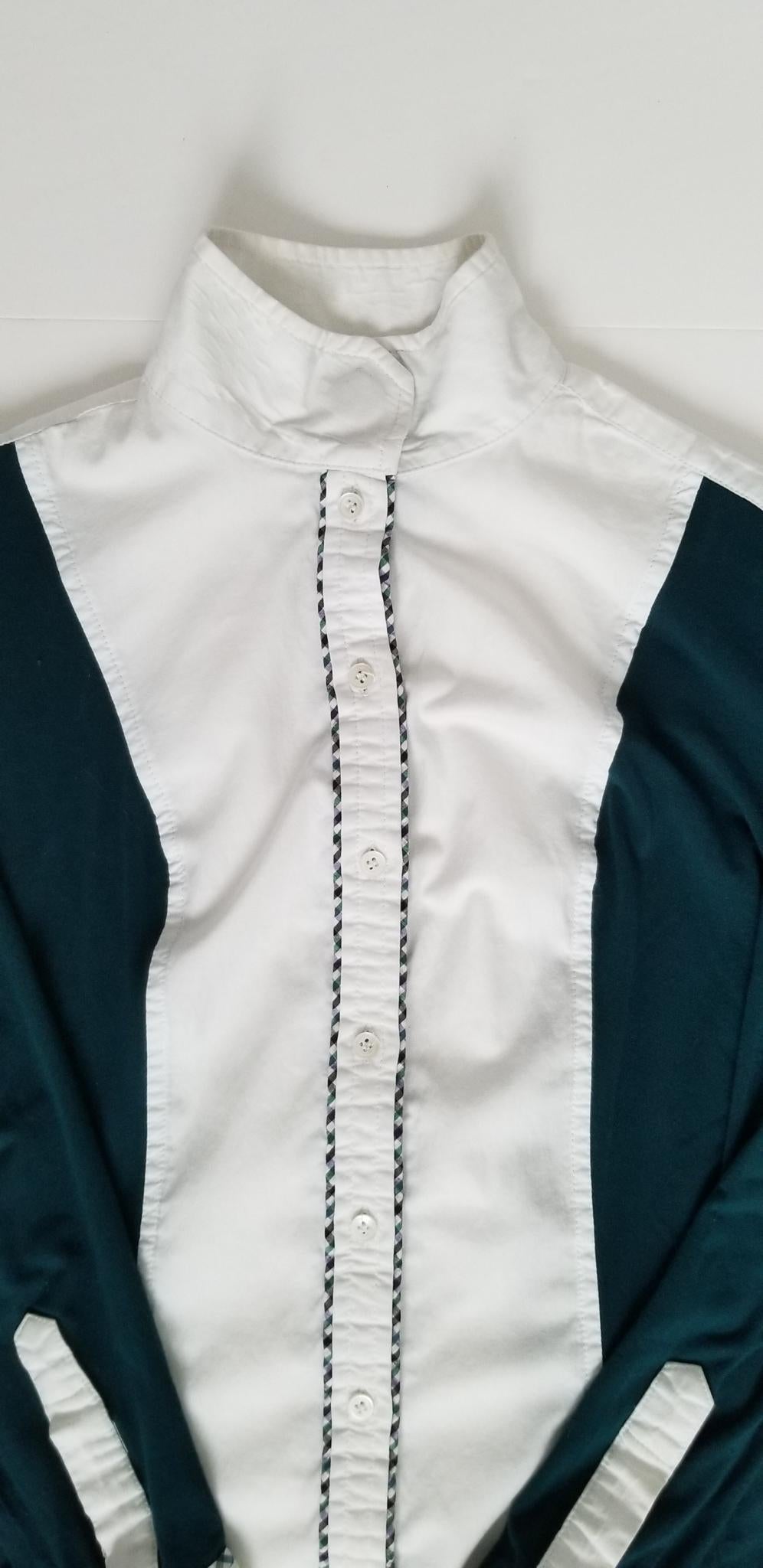 Le Fash Open Placket Classics Show Shirt - Hunter Green - Women's Small