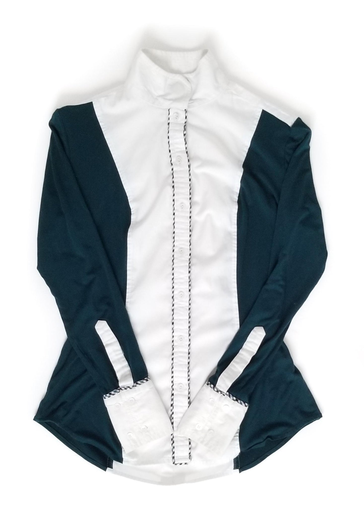 Le Fash Open Placket Classics Show Shirt - Hunter Green - Women's Small