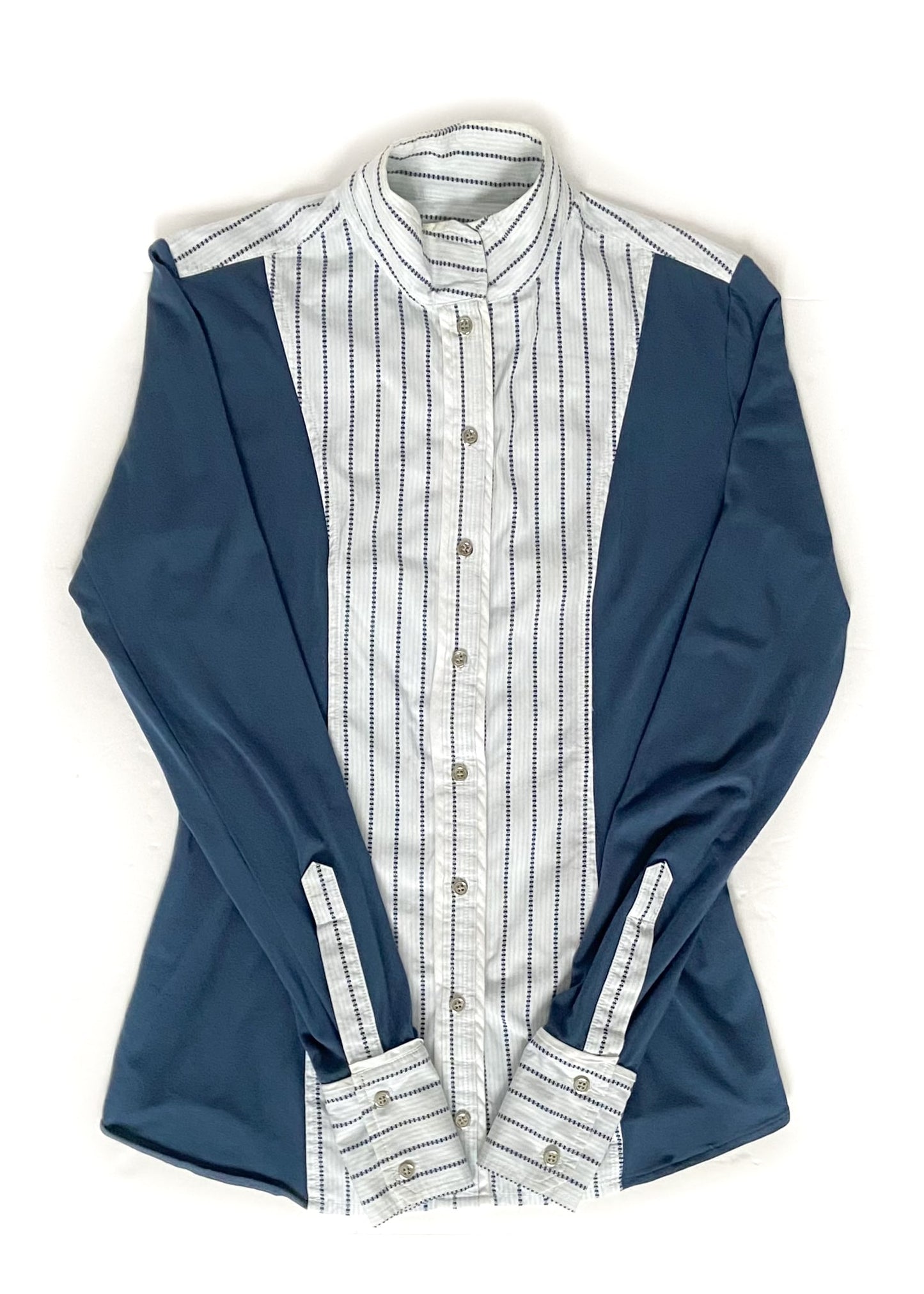 Le Fash Open Placket Classics Show Shirt - Blue - Women's Small