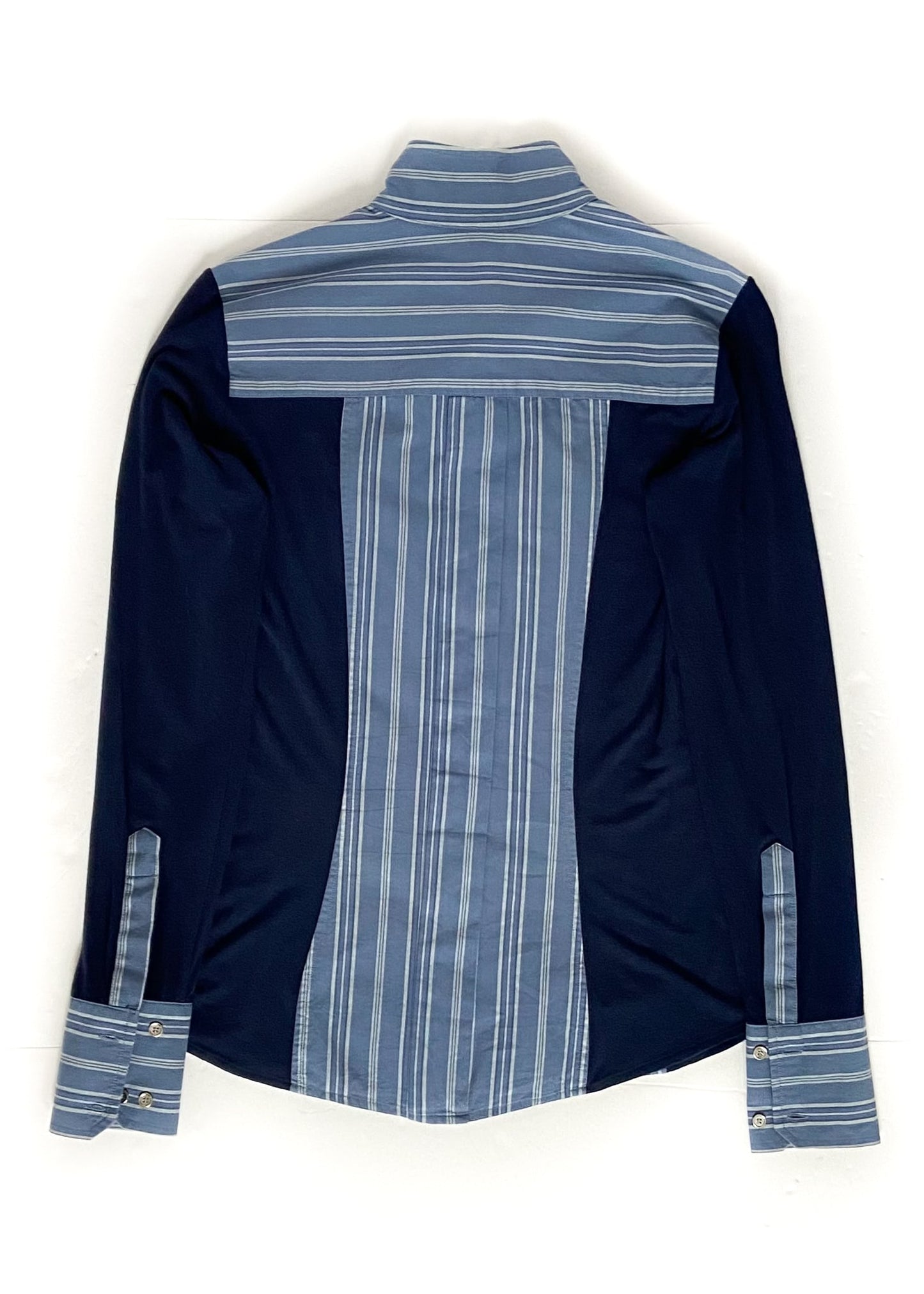 Le Fash Open Placket Classics Show Shirt - Navy - Women's Medium