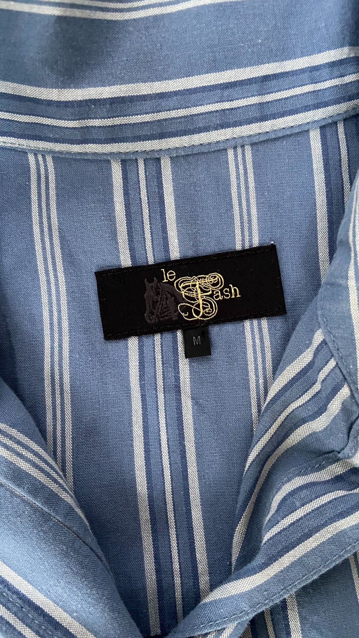 Le Fash Open Placket Classics Show Shirt - Navy - Women's Medium