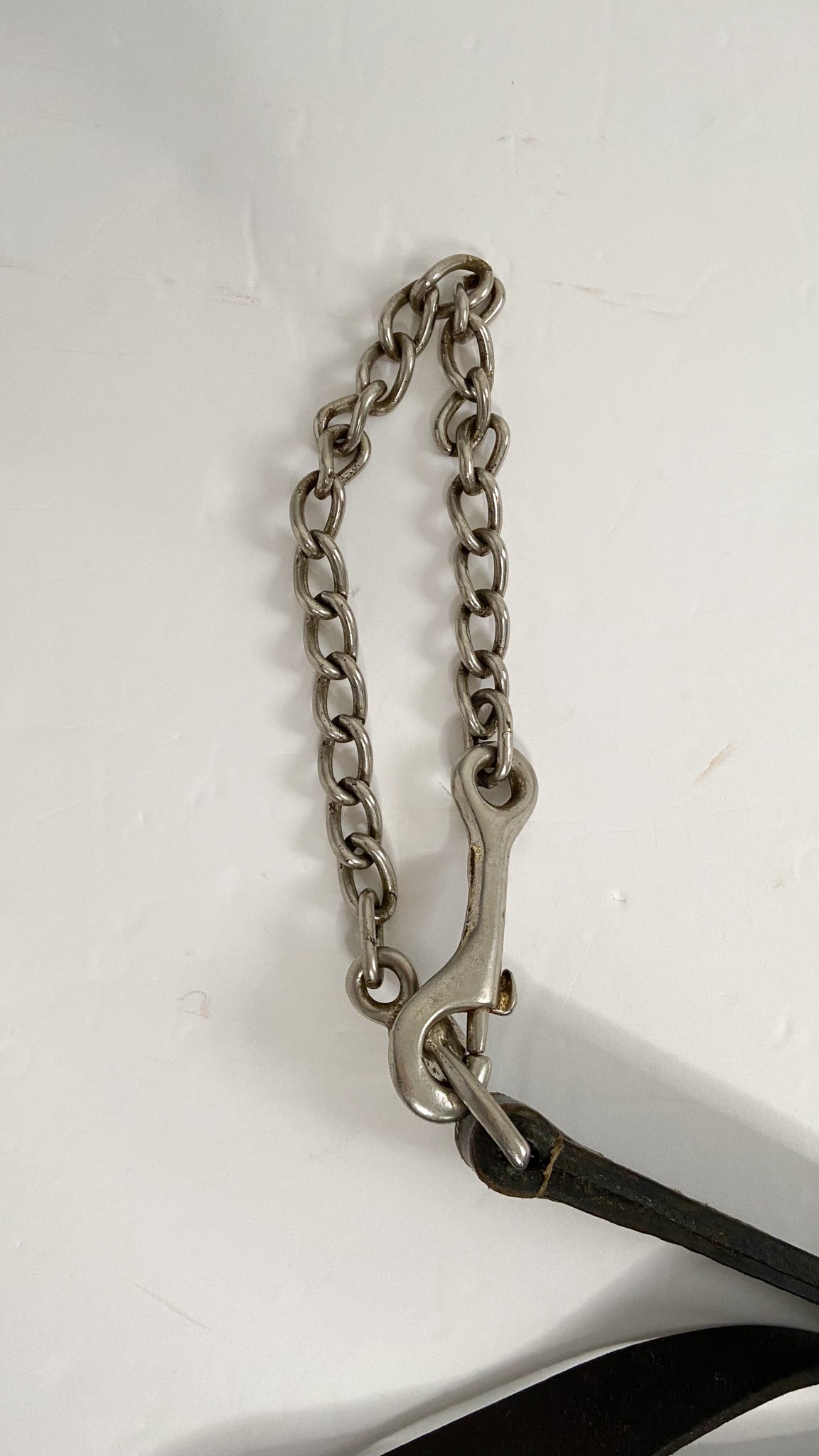 Leather Lead Shank - Brown - 6"