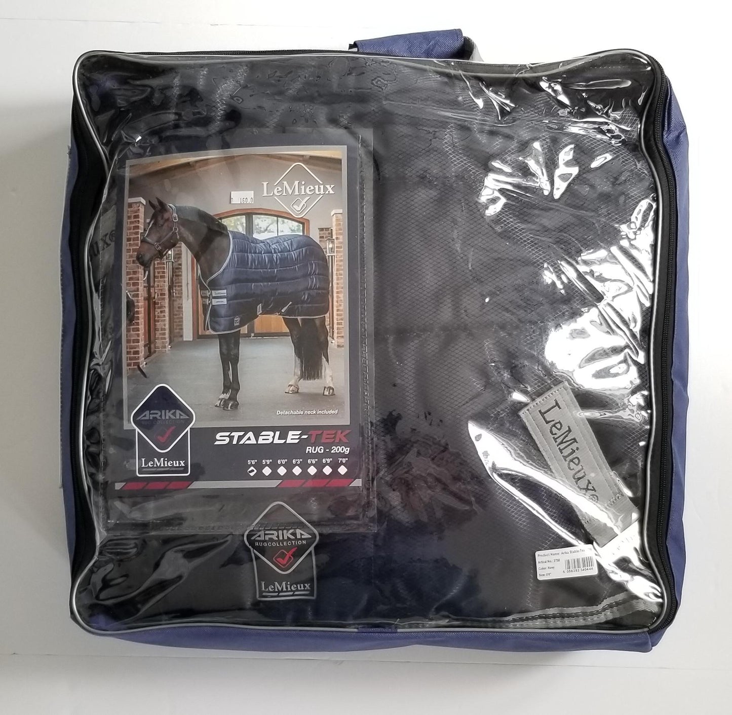 Lemieux Arika Stable-Tek Rug (200g) - Navy - 66"