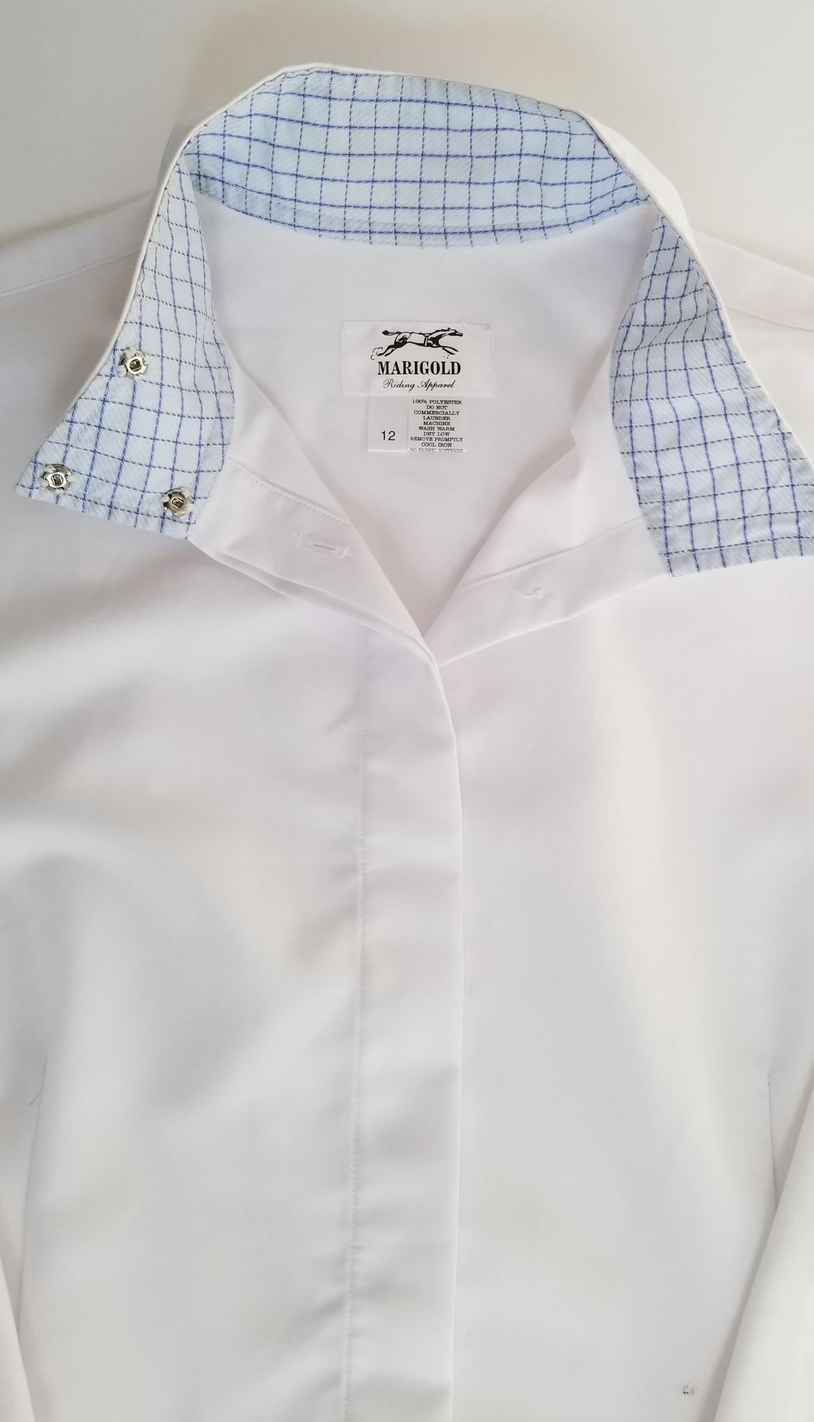 Marigold Snap Collar Show Shirt - White - Women's 12