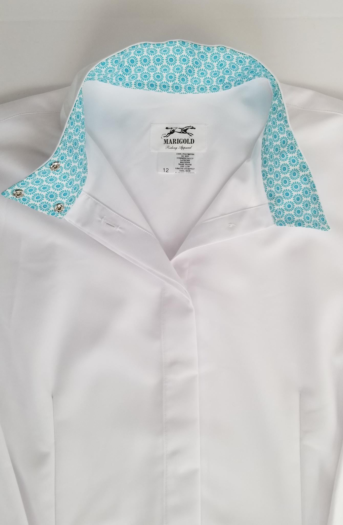 Marigold Snap Collar Show Shirt - White - Women's 12
