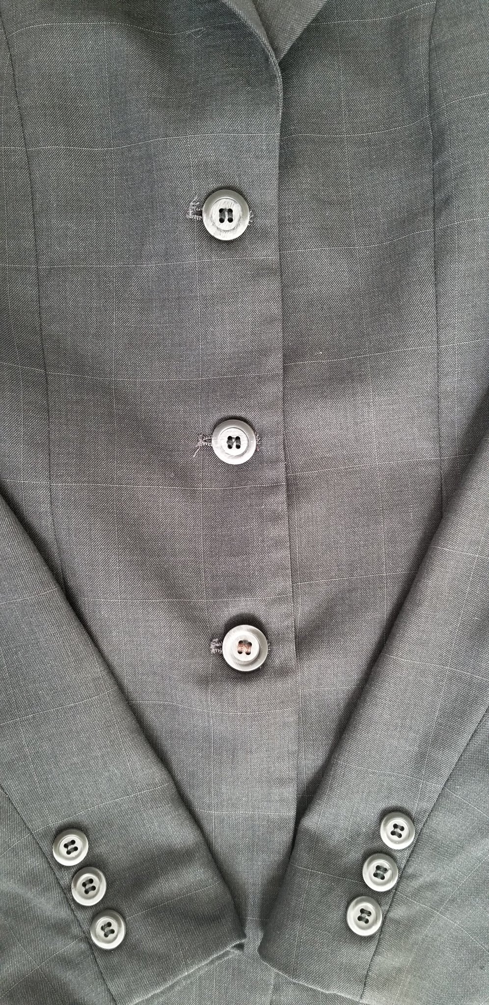 Marigold Wool Show Jacket - Dark Grey Windowpane - 14T