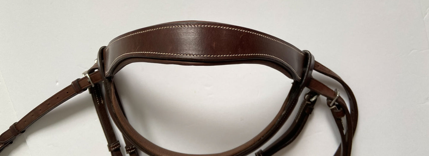 Mondega Fancy Stitched Figure 8 Bridle - Havana - Full