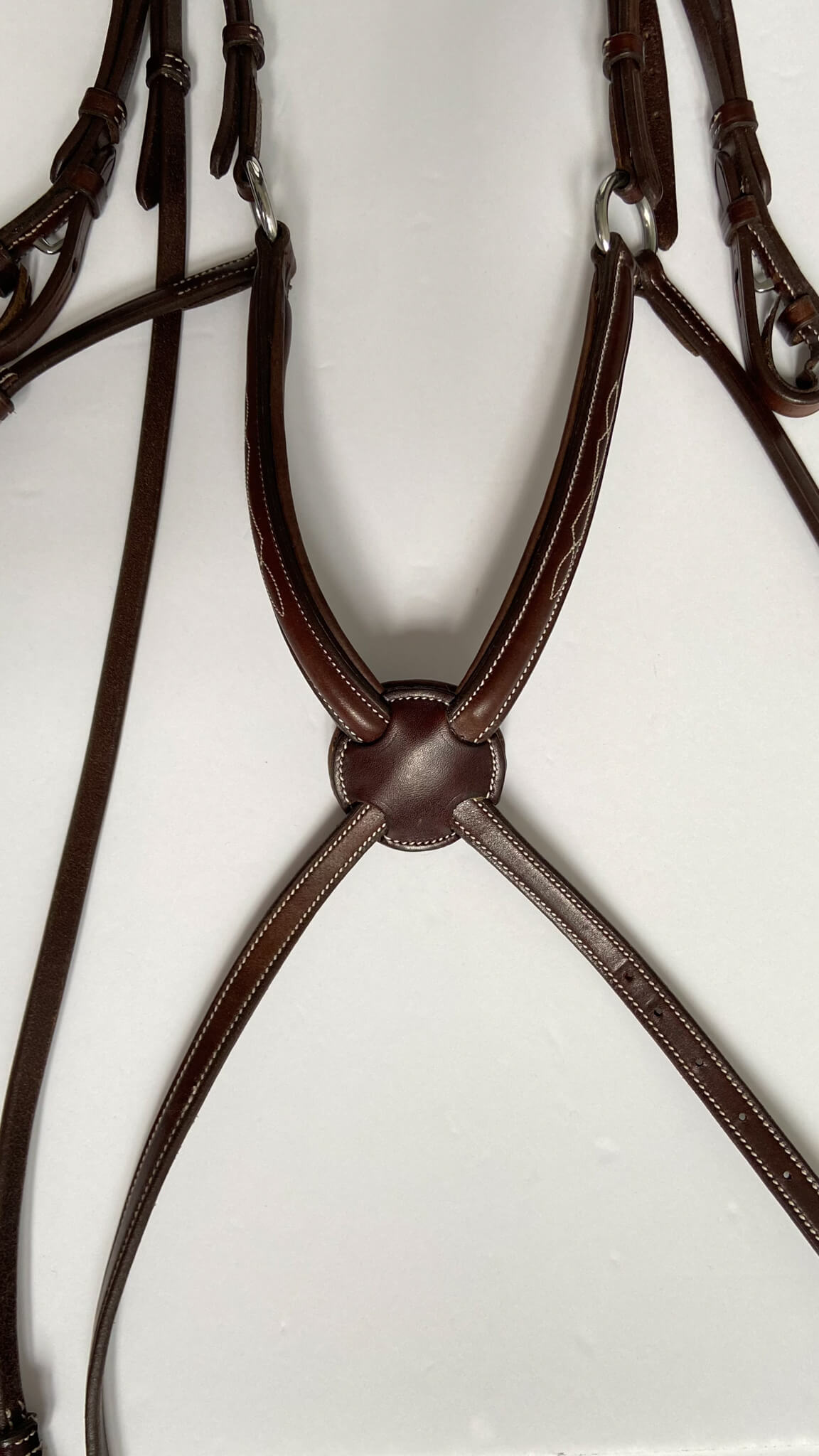 Mondega Fancy Stitched Figure 8 Bridle - Havana - Full