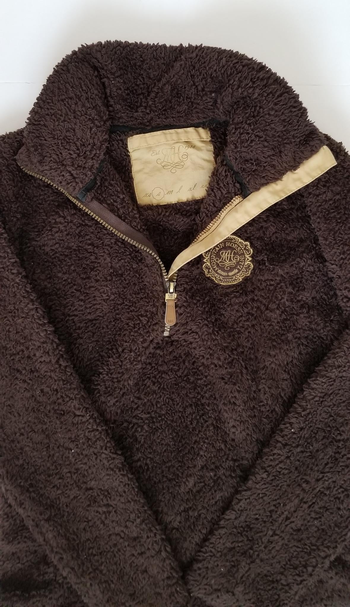 Mountain Horse Fleece 1/4 Zip - Brown - Small