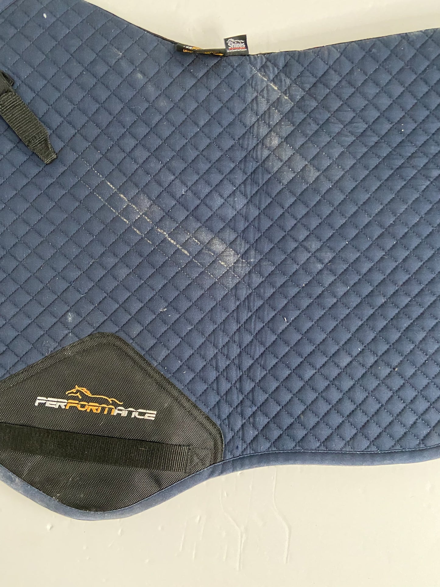 Shires Performance Shaped Pad - Navy - Full