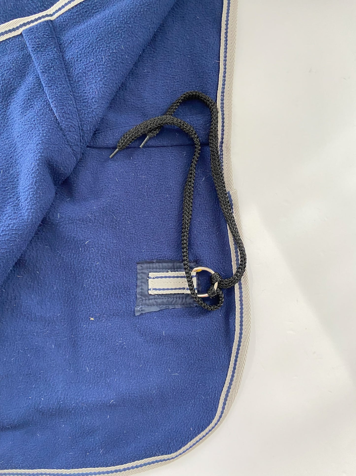 Fleece Quarter Sheet - Navy - Large (Pony)