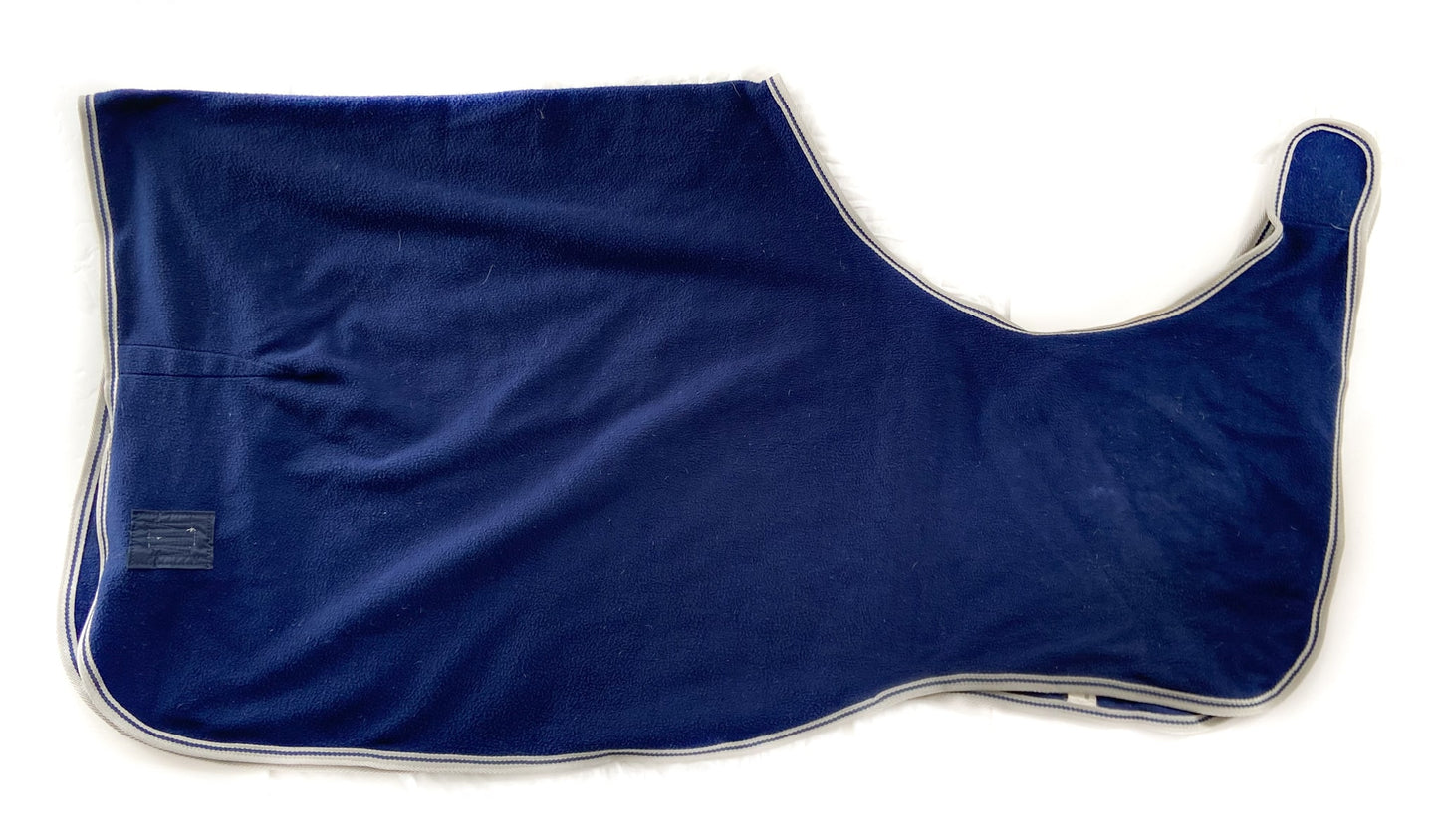 Fleece Quarter Sheet - Navy - Large (Pony)