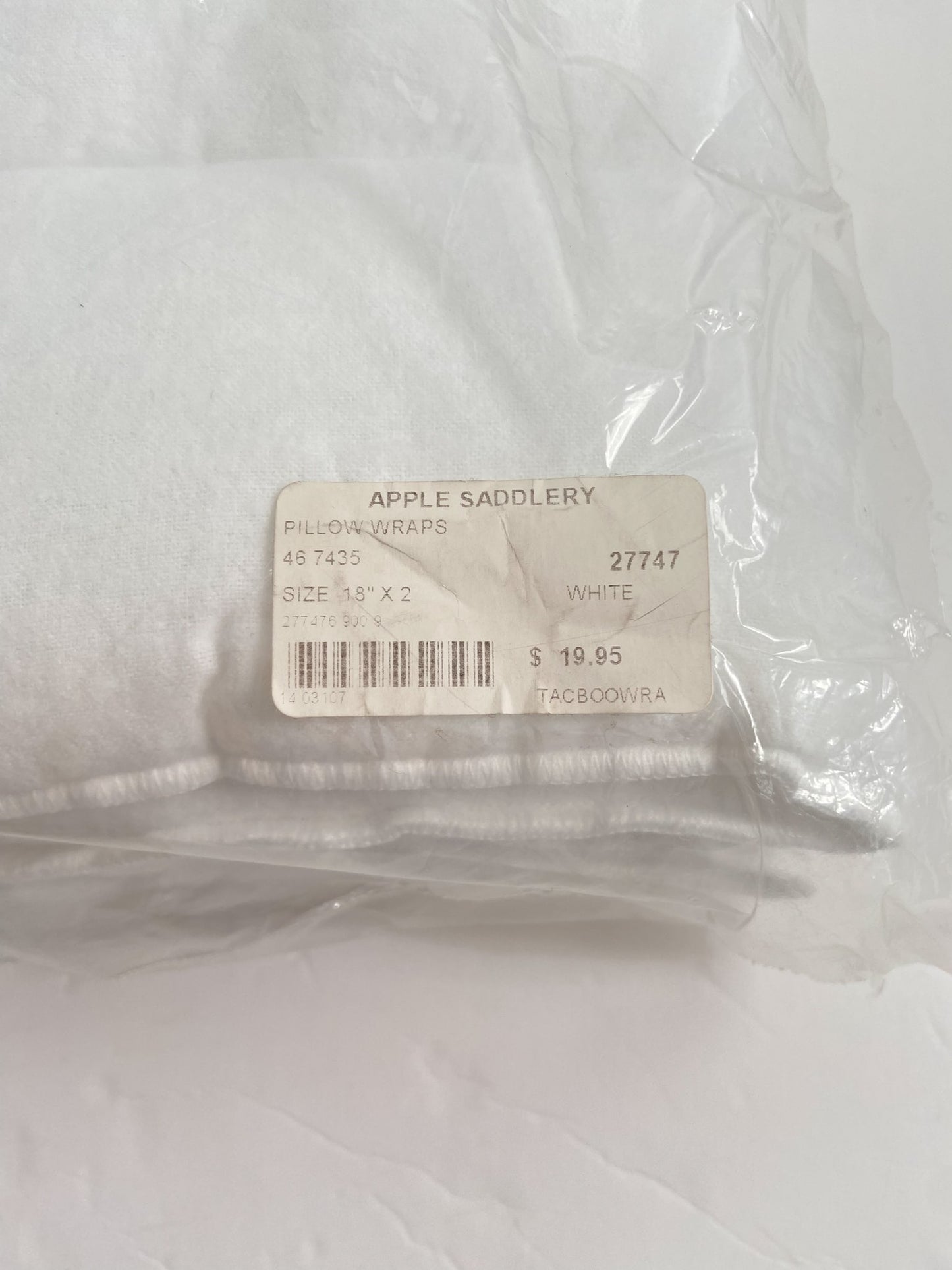 Pillow Wraps - White - 18"