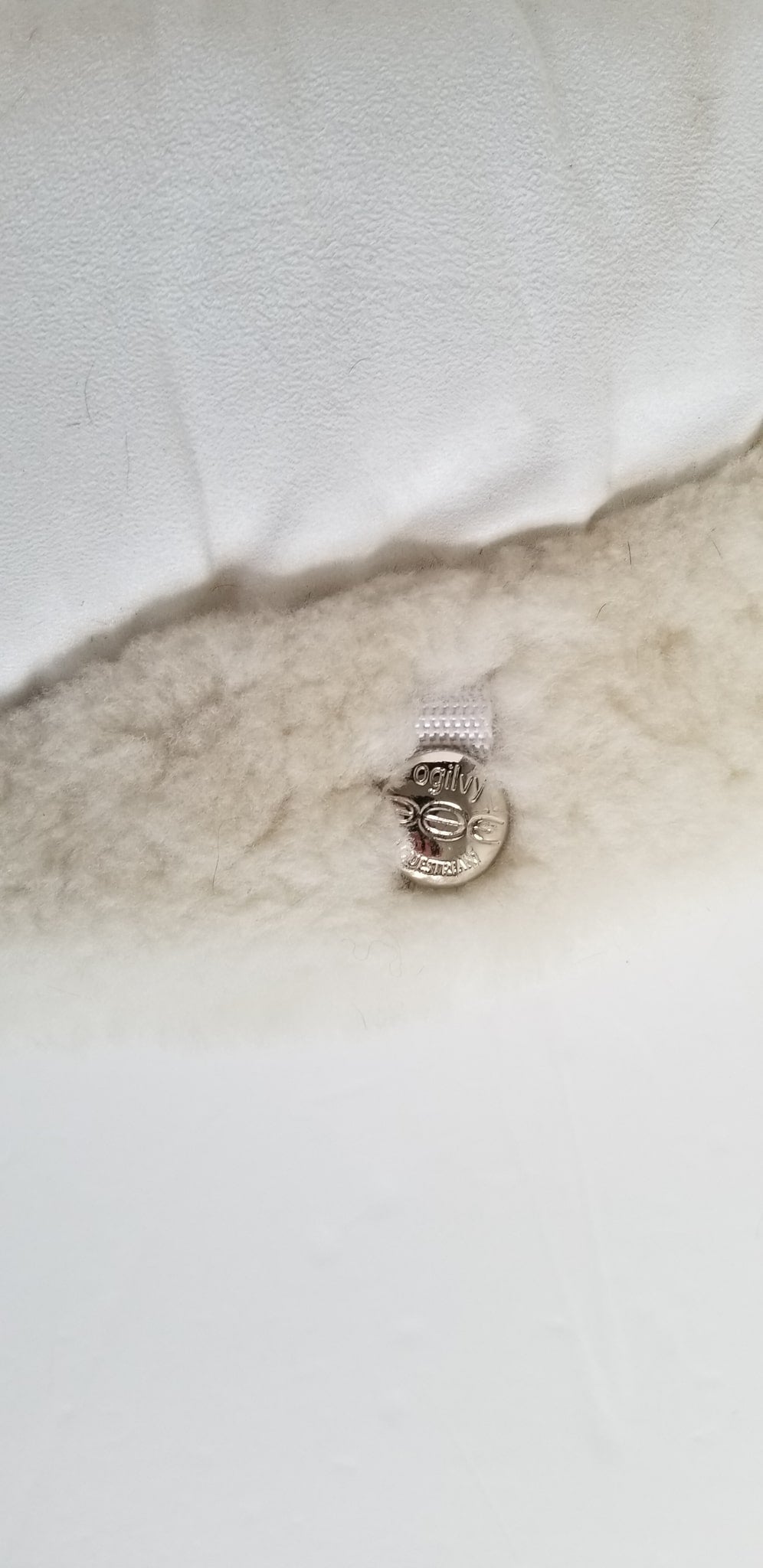 Ogilvy Jumper Memory Foam Sheepskin Half Pad - White - 17.5"