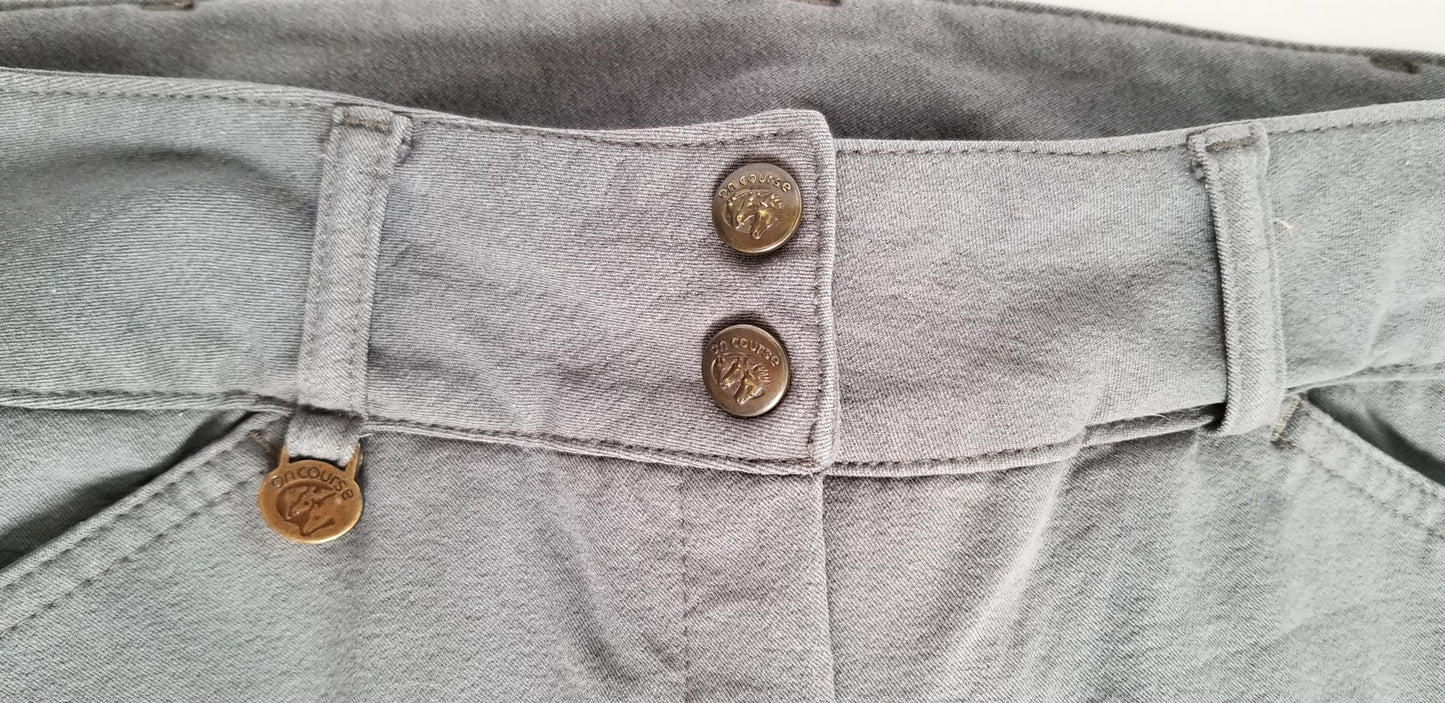 On Course Knee Patch Breeches - Grey - Women's 32